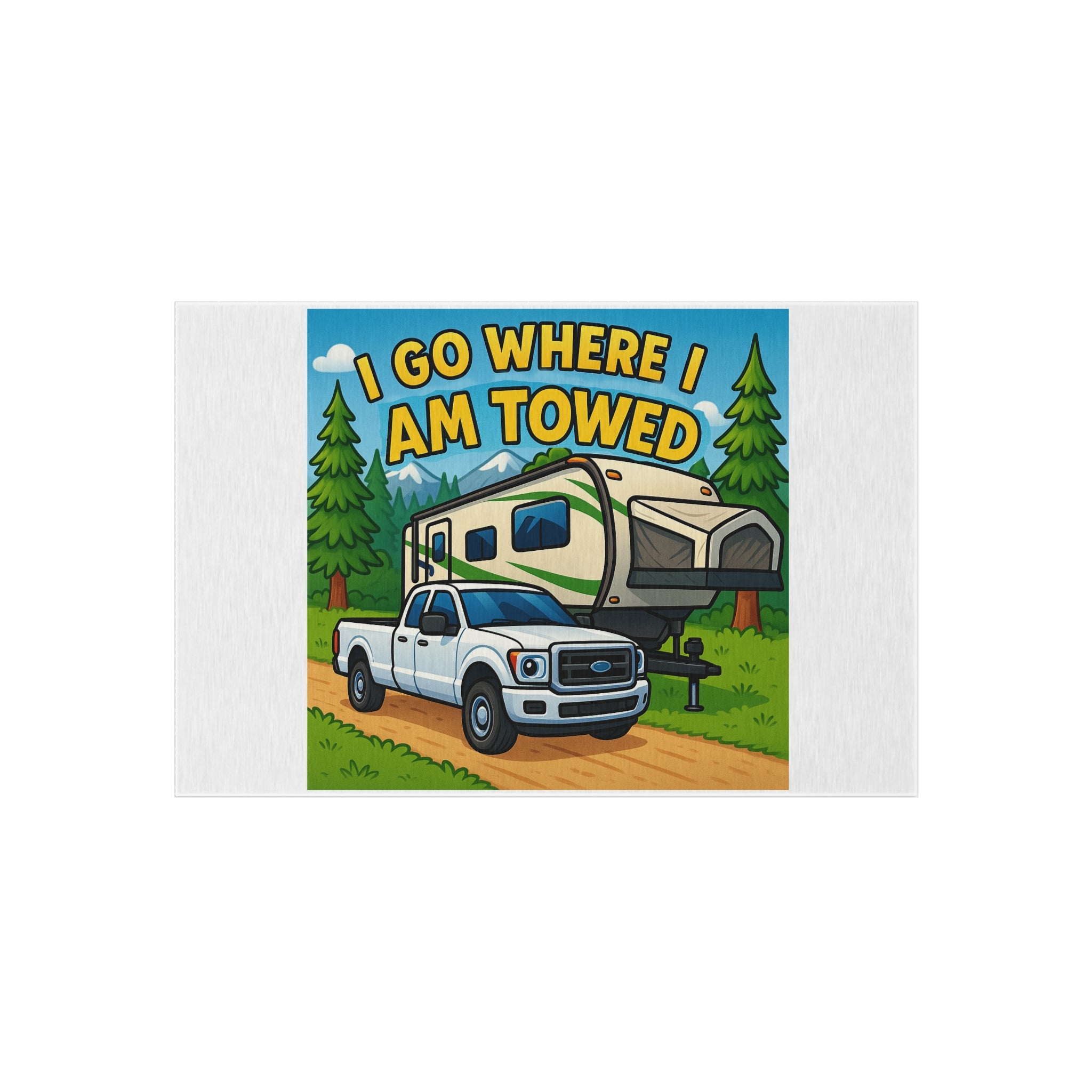 Adventure-Ready Outdoor Rug, RV Lover's Welcome Mat, Camping Decor, Patio Accessory, Travel Enthusiast Gift