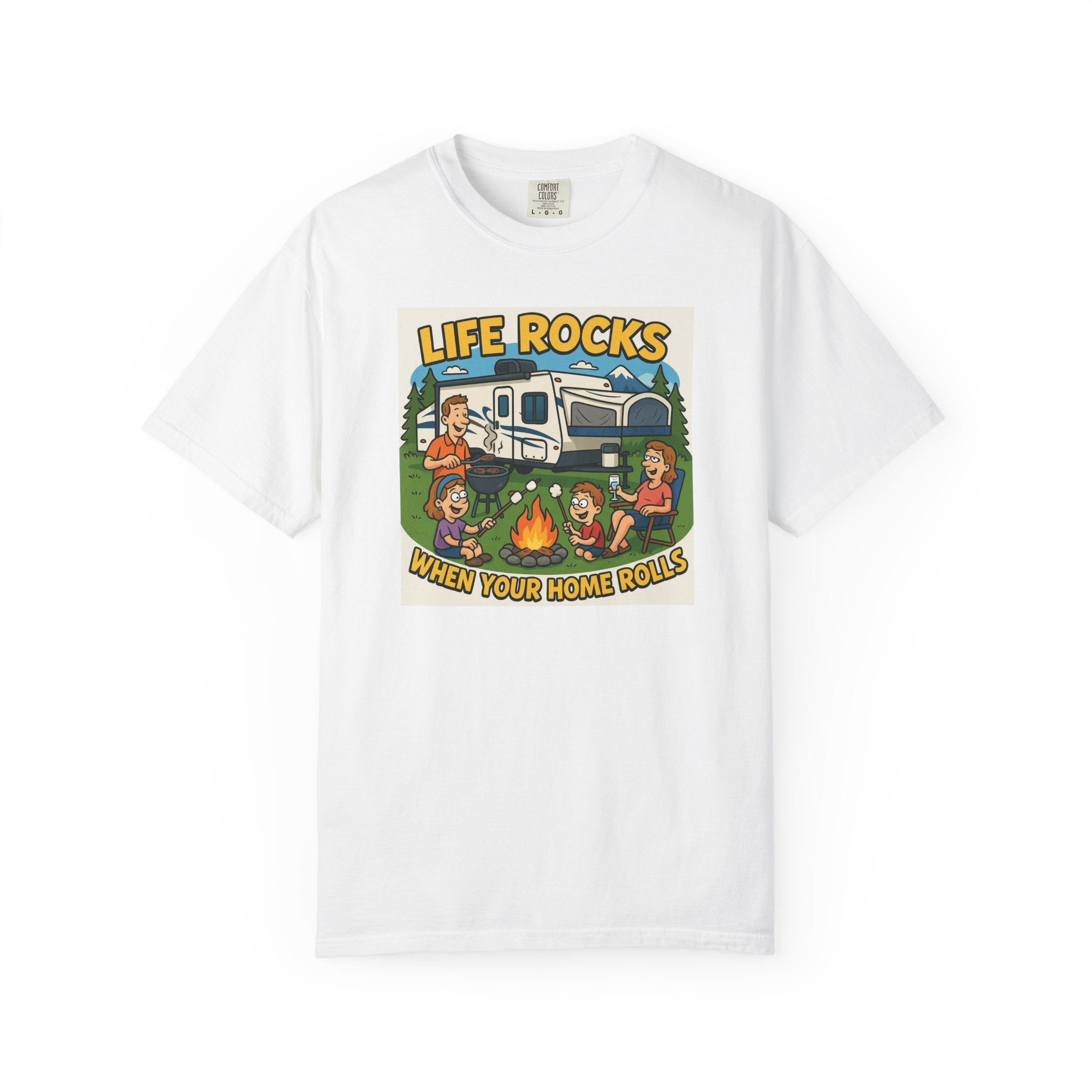 Adventure T-Shirt: 'Life Rocks When Your Home Rolls'