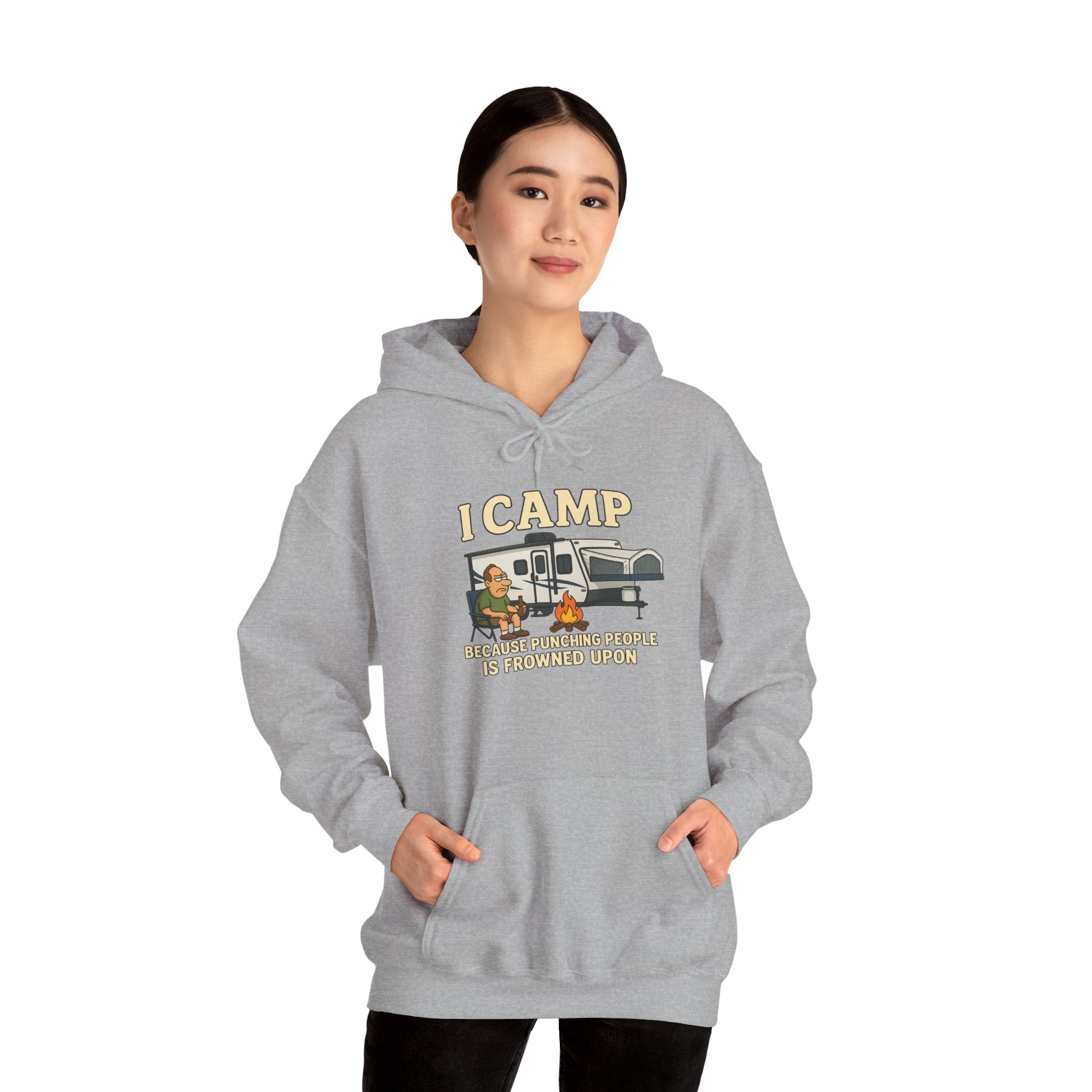 I Camp Unisex Heavy Blend™ Hoodie - Perfect for Outdoor Lovers