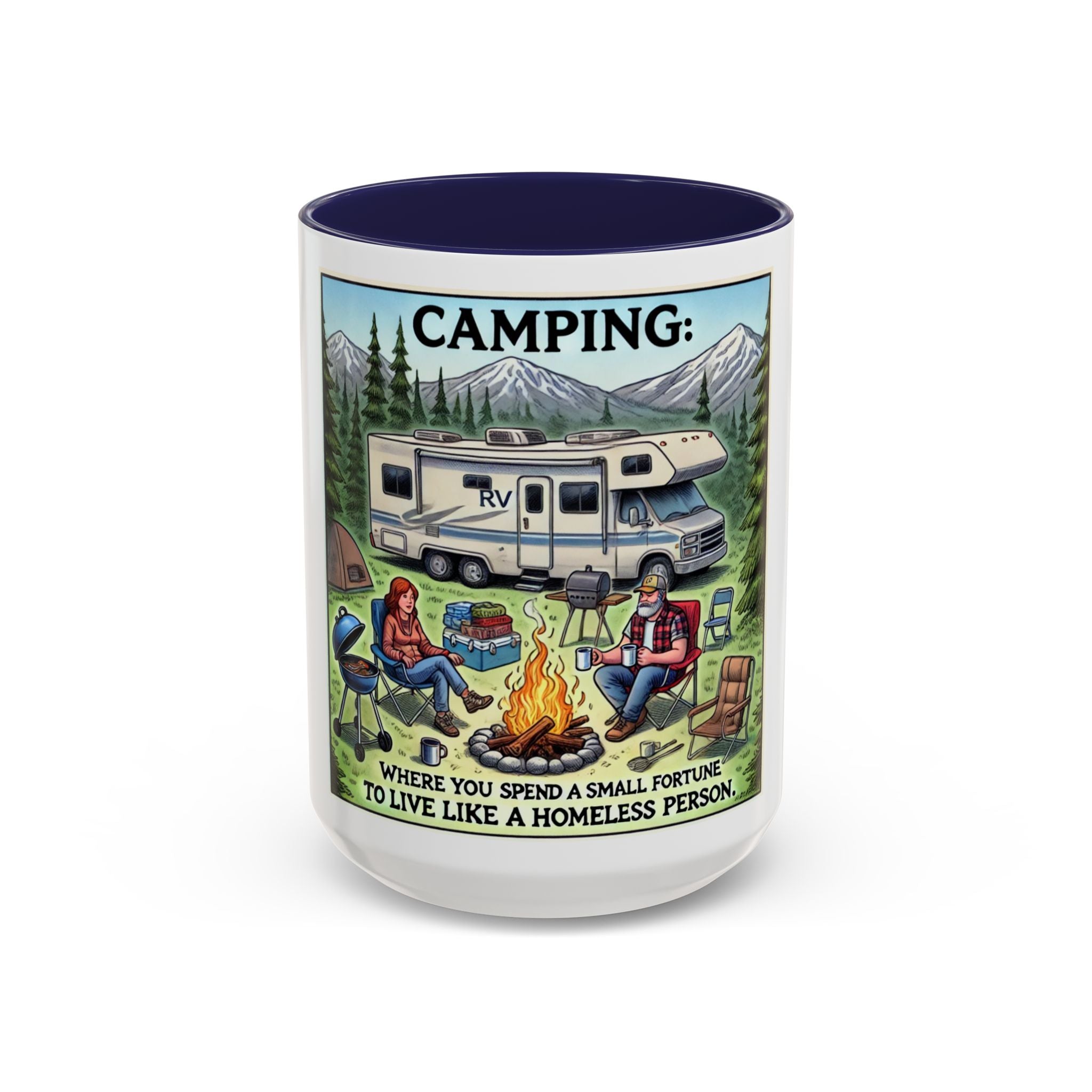 Mug - Camping Where You Spend a Small Fortune Coffee Mug (11, 15oz)