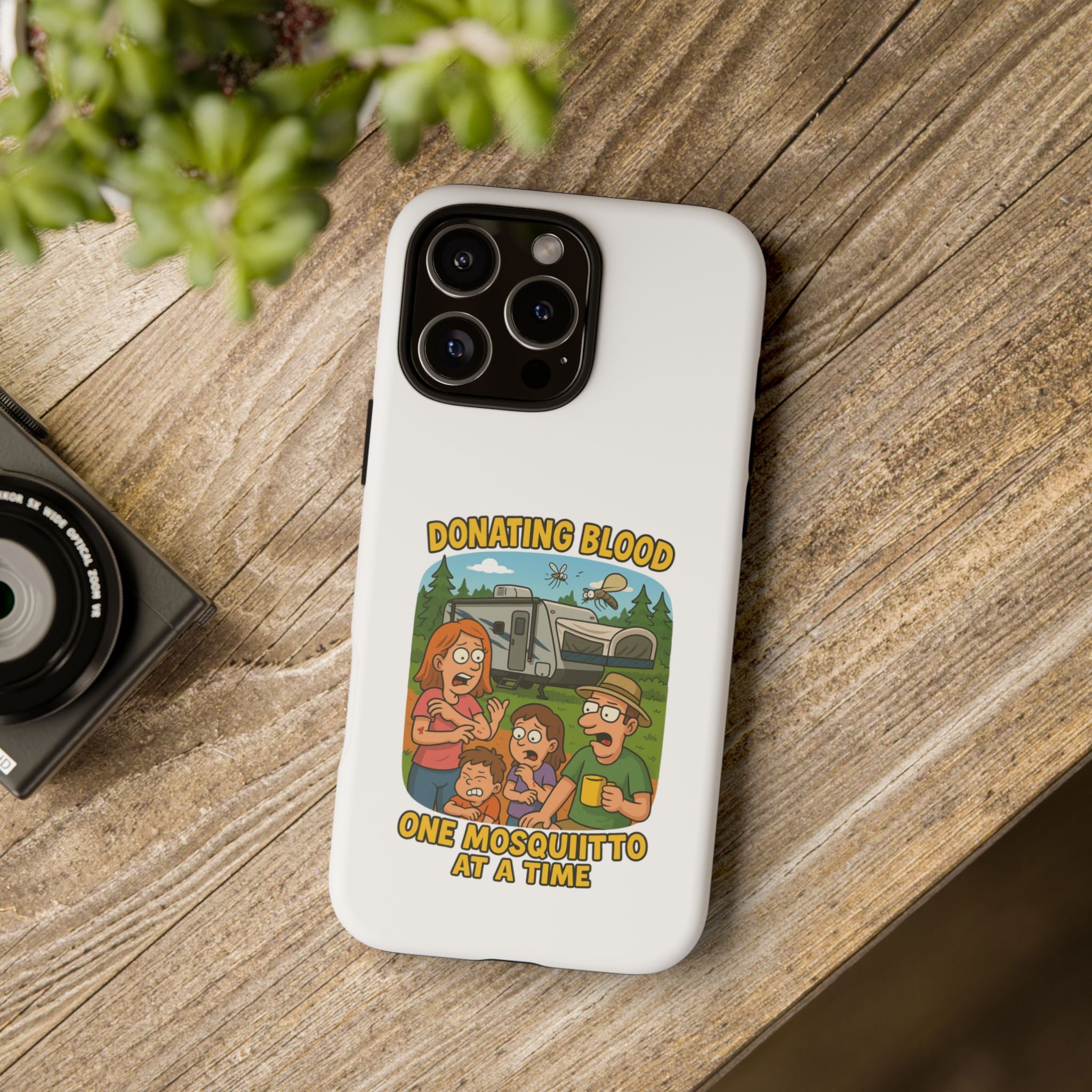Humorous Phone Case - Donating Blood Mosquito Design, Funny Gift for Nurses, Outdoor Lovers, Eco-Friendly Gift, Summer Fun