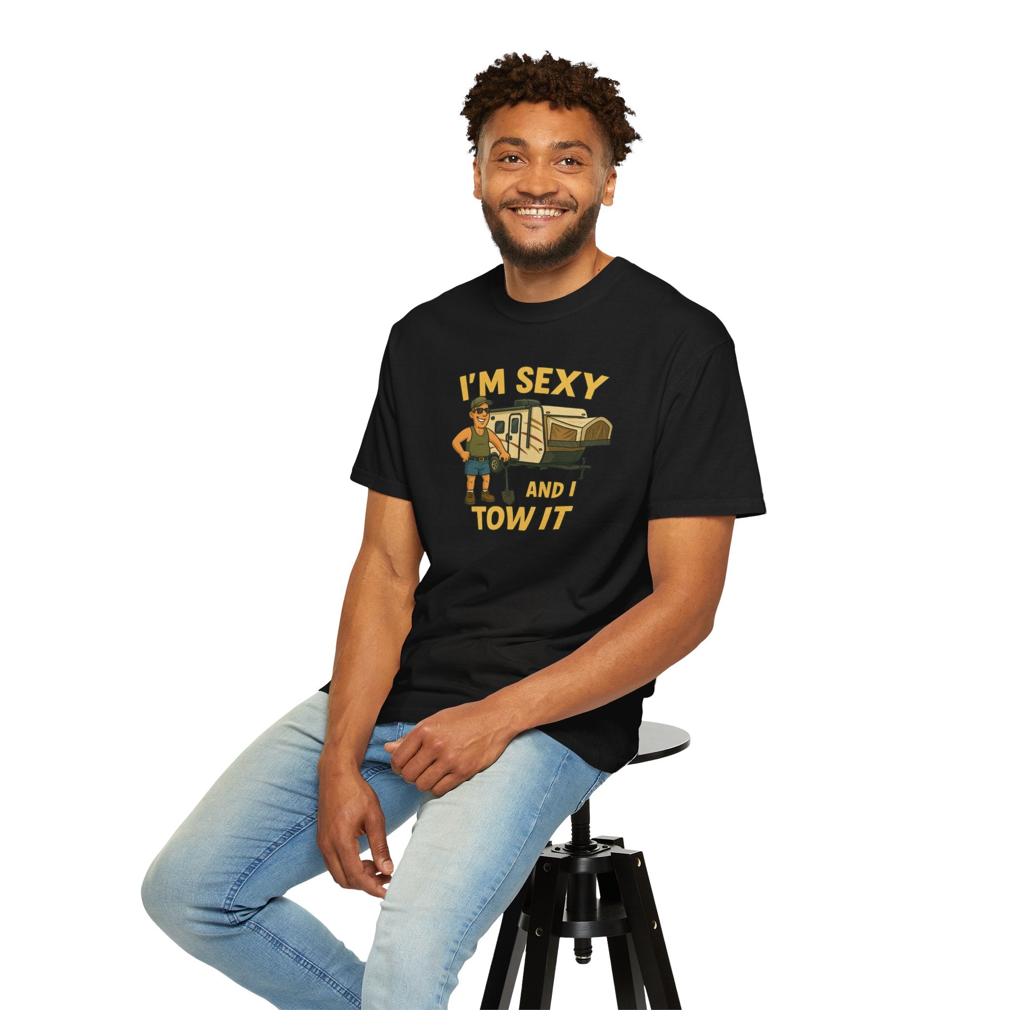 Playful Camping T-Shirt, I'm Sexy and I Tow It Tee, Unisex Outdoor Shirt, Funny Gift for RV Lovers, Travel T-Shirt, Casual Summer Wear