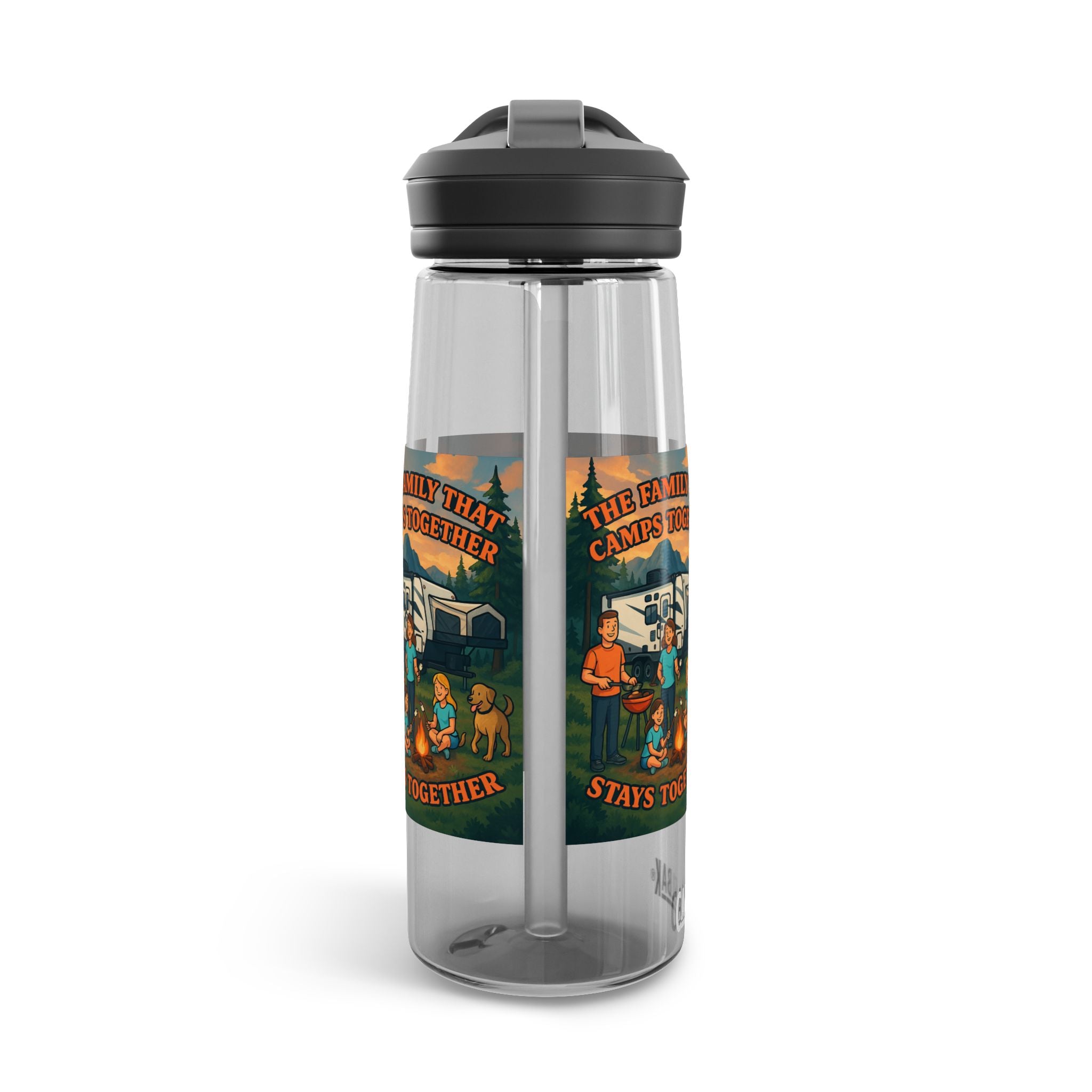 Family Camping Water Bottle, Outdoor Hydration Bottle, Eco-Friendly Gift, Adventure Accessory, Summer Camp Essential, Picnic Gear