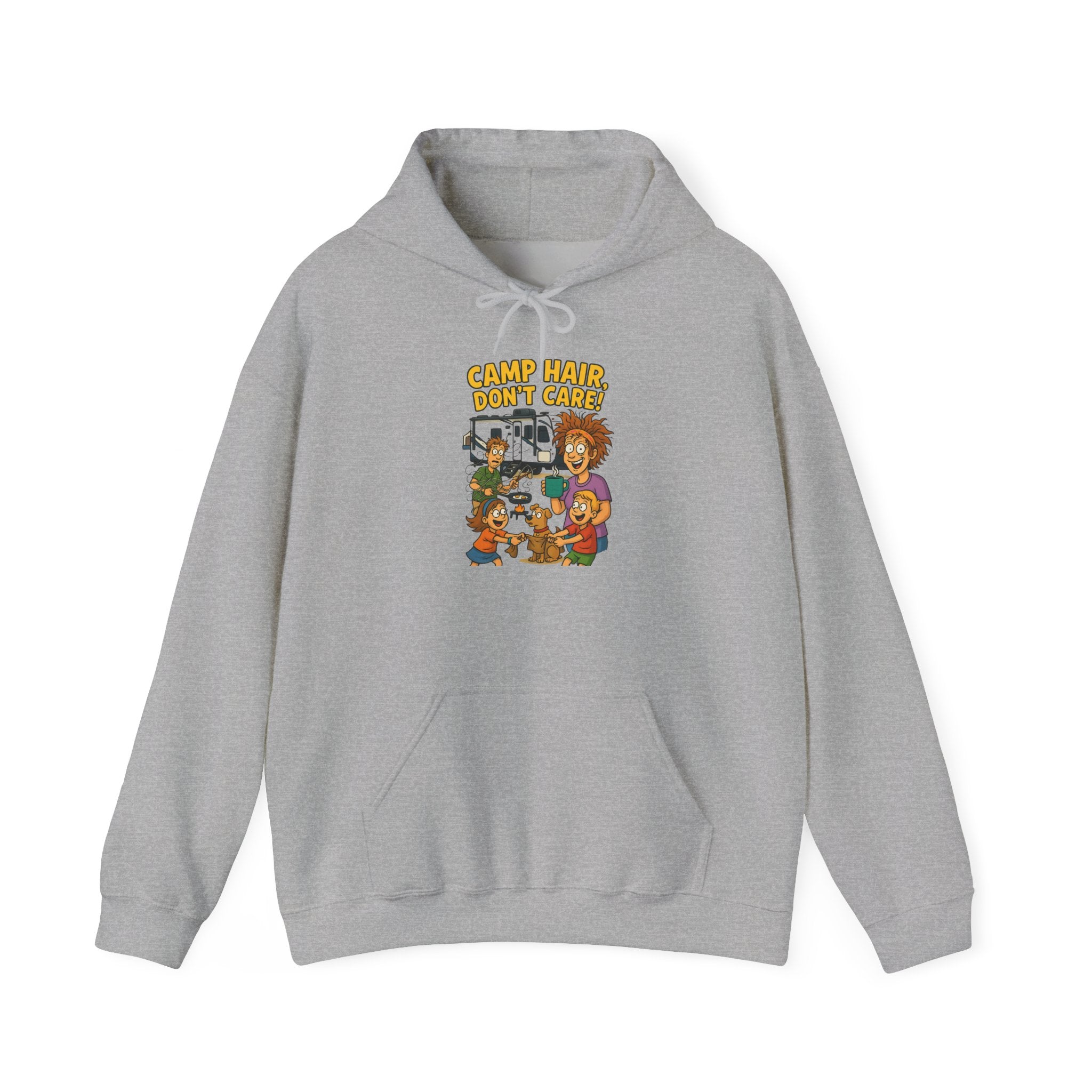 Camp Vibes Unisex Hooded Sweatshirt - Cozy, Funny Gift, Summer Nights, Outdoor Adventure, Camping Apparel