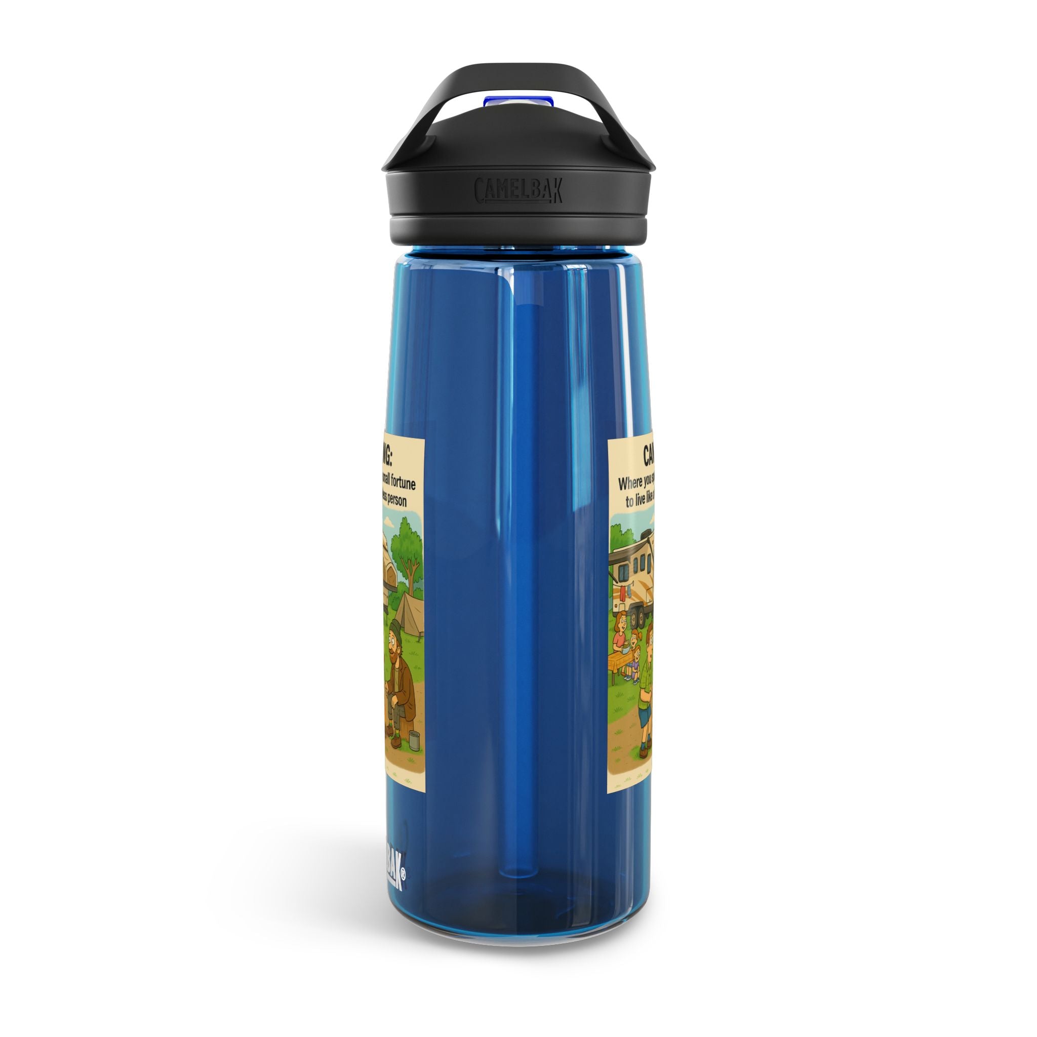 Camping Water Bottle, Funny Outdoor Gift, Hiking Hydration, Adventure Accessory, Eco-friendly Drinkware