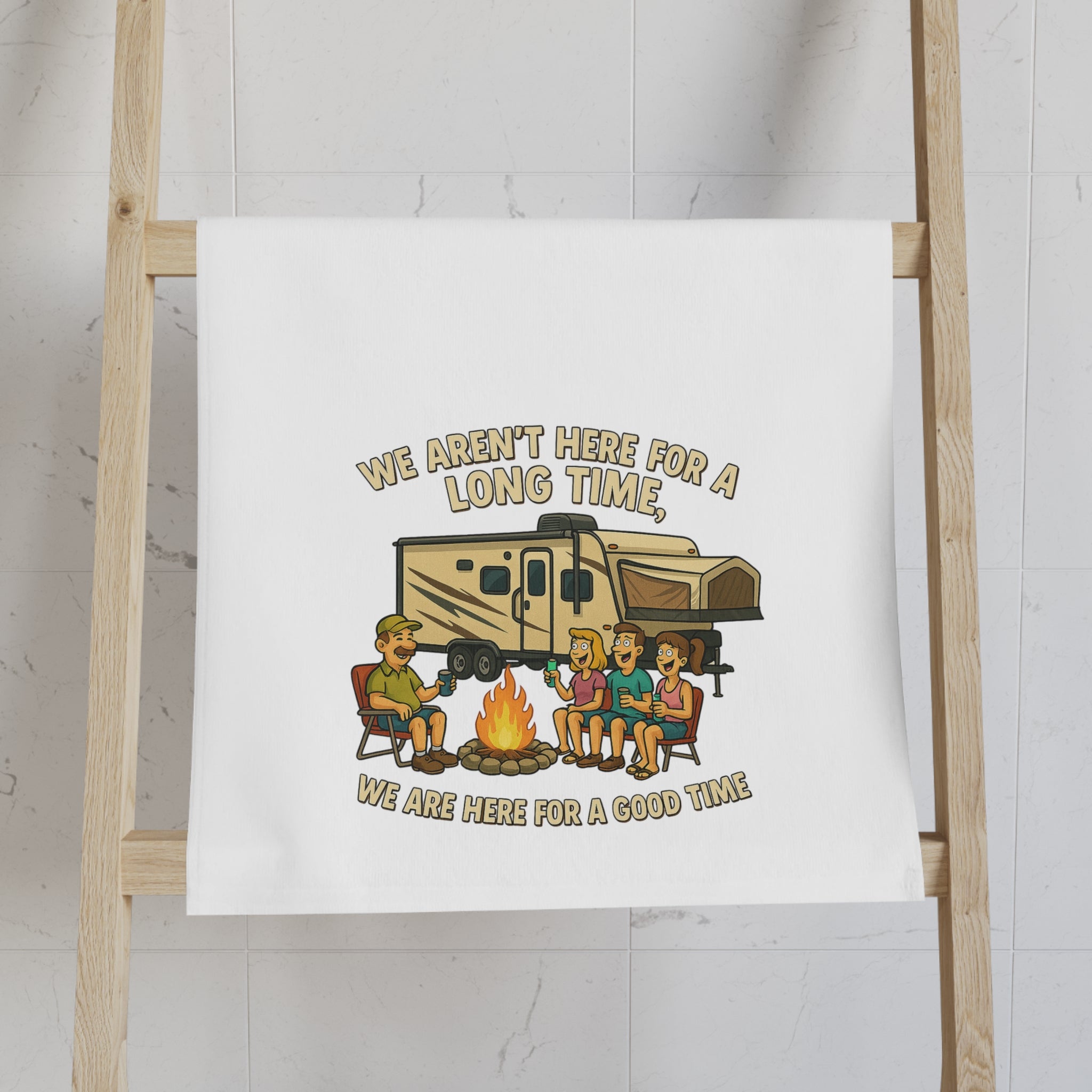 Campfire-Themed Hand Towel - Perfect for Outdoor Adventures