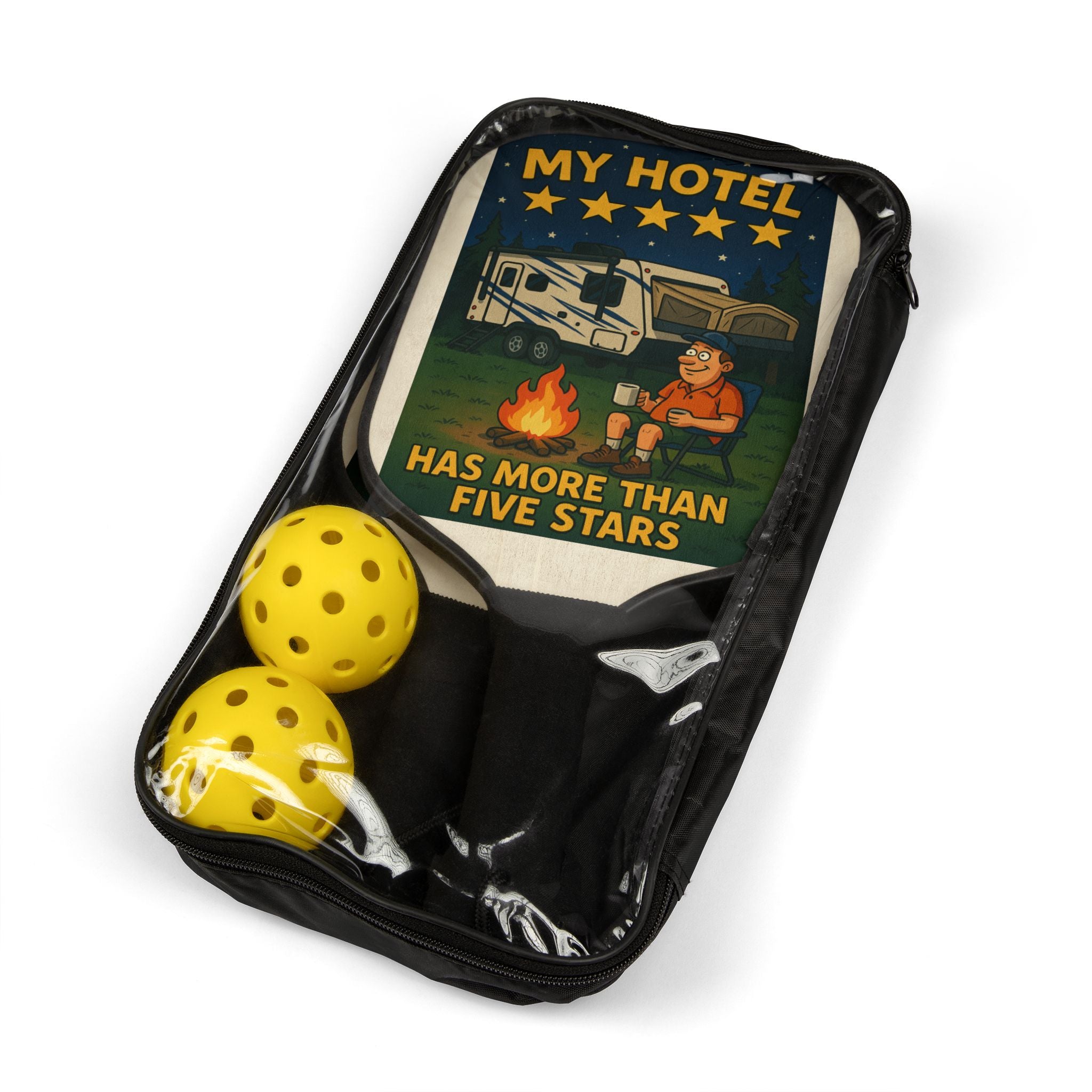 Pickleball Paddle Set for Campers, Fun Sports Gift, Outdoor Recreation, Pickleball Accessories, Camping Humor