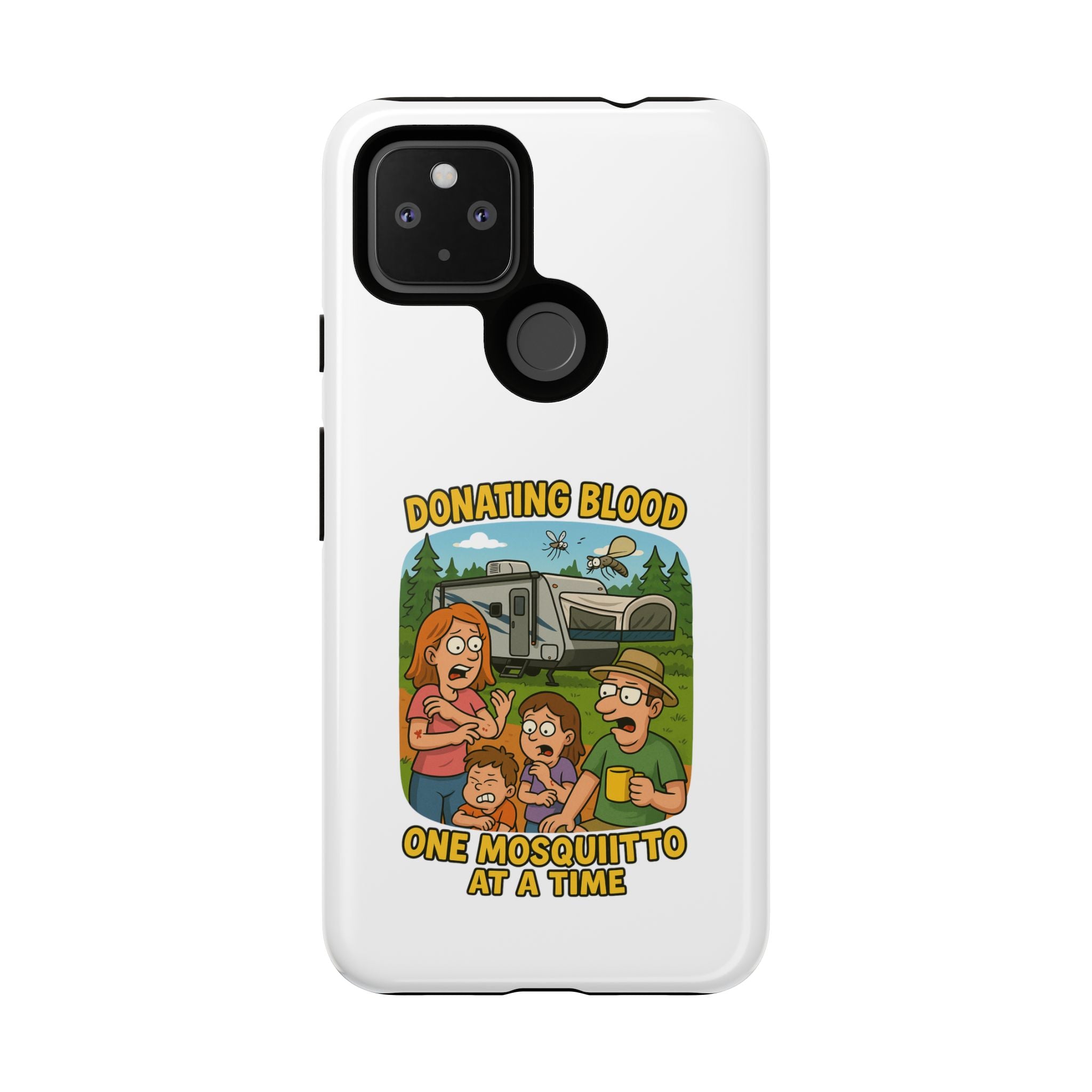 Humorous Phone Case - Donating Blood Mosquito Design, Funny Gift for Nurses, Outdoor Lovers, Eco-Friendly Gift, Summer Fun