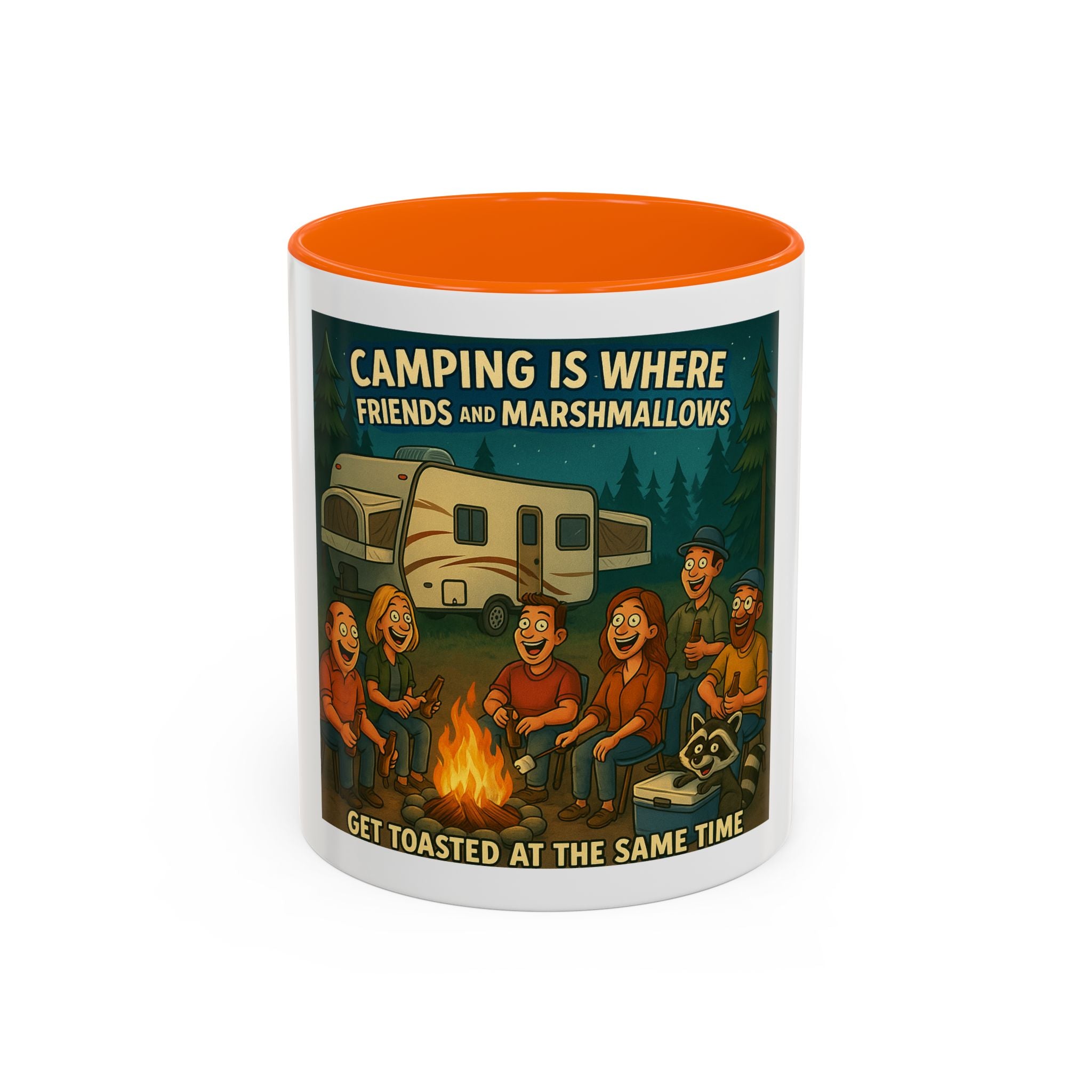 Camping Adventure Coffee Mug, Funny Mug for Campers, Get Toasted at the Same Time, Outdoor Gift, Nature Lover, Camping Decor