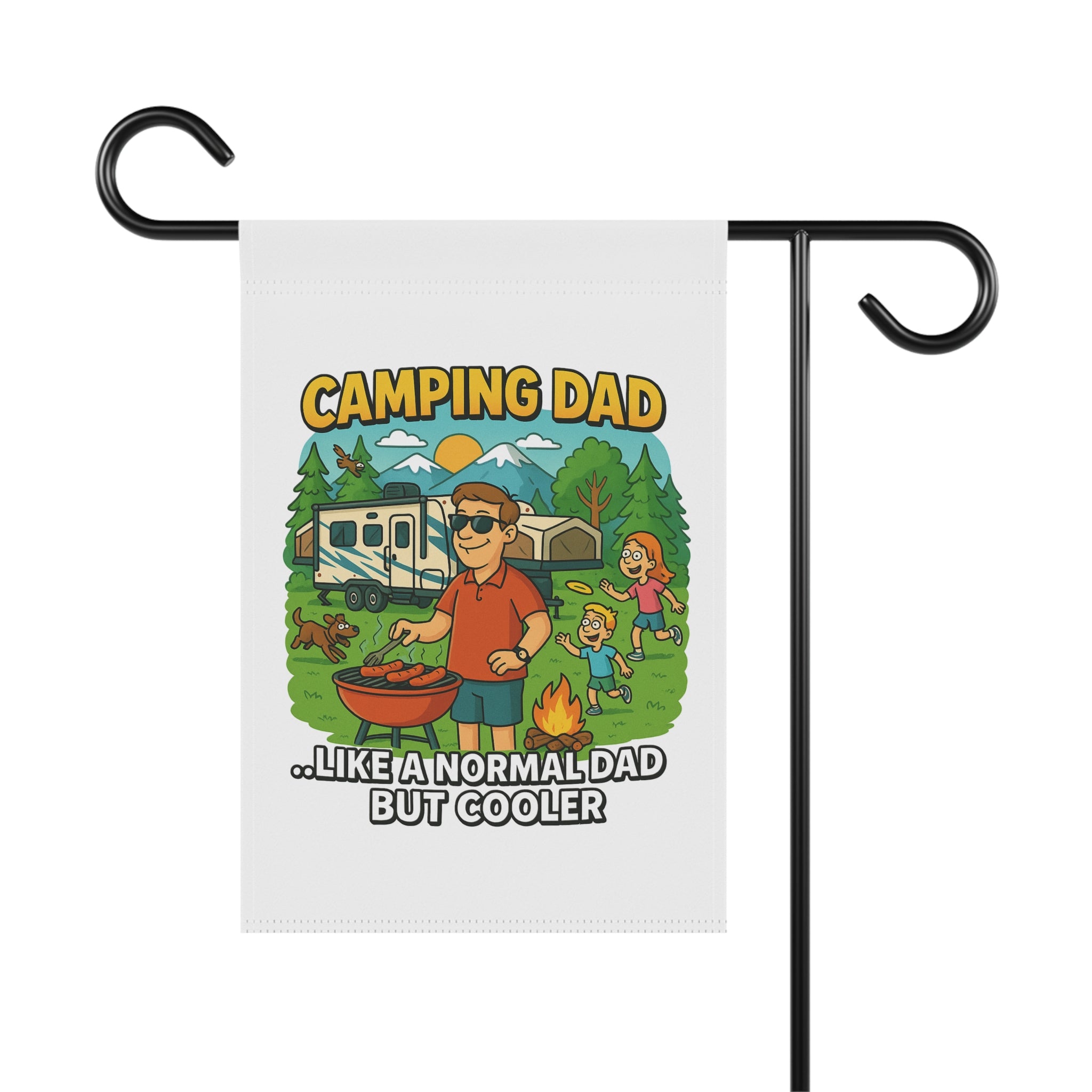 Camping Dad Garden Banner - Fun Outdoor Decor for Father's Day