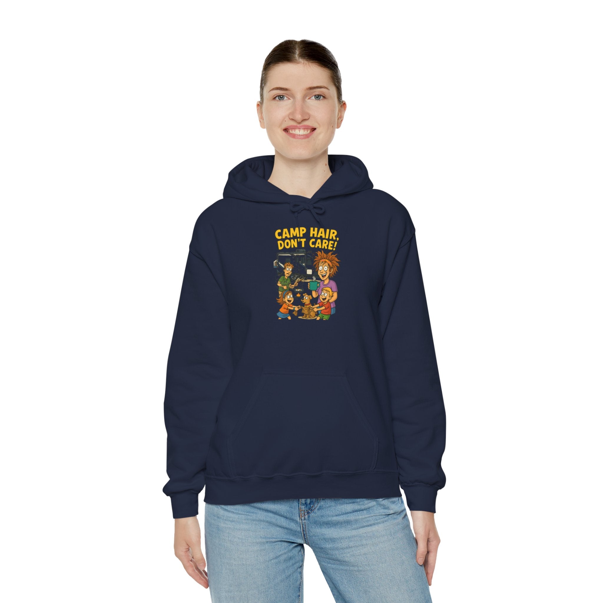 Camp Vibes Unisex Hooded Sweatshirt - Cozy, Funny Gift, Summer Nights, Outdoor Adventure, Camping Apparel