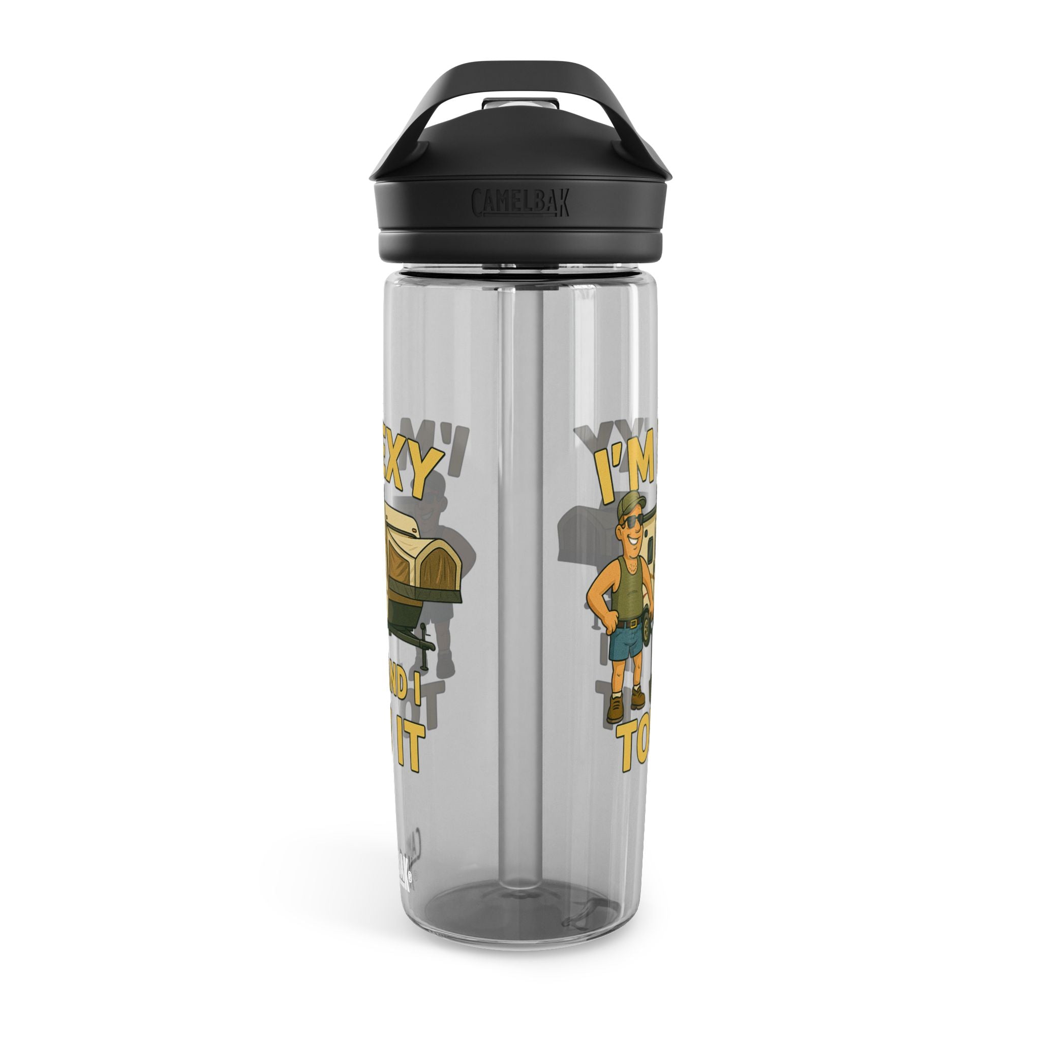 Funny Camper Water Bottle, 20oz/25oz, Outdoor Gear, Camping Gift, Humorous Hydration
