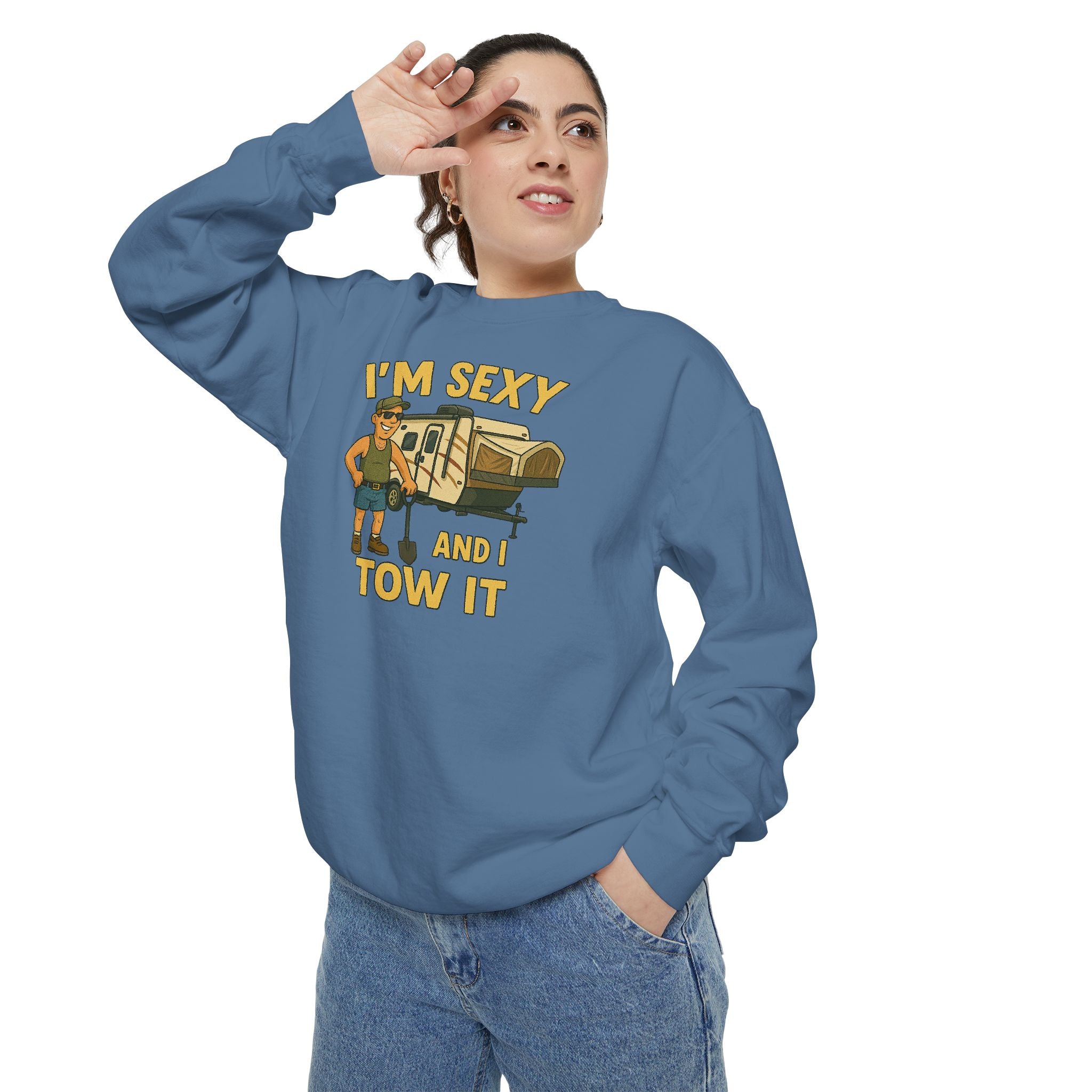 Funny Tow Truck Sweatshirt, Unisex Garment-Dyed Pullover, Casual Gift for Drivers, Trucking Humor Apparel, Cozy Fall Outfit, Perfect [...]