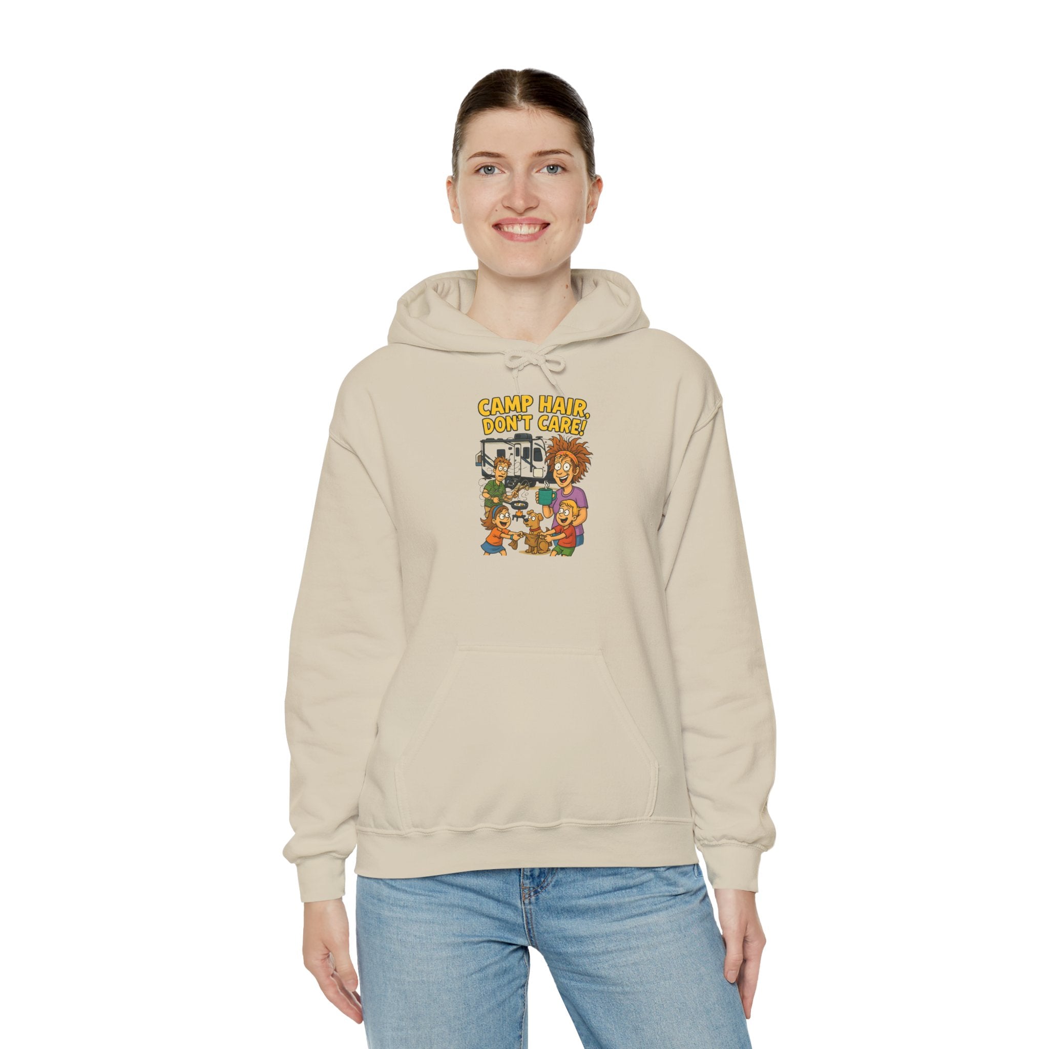 Camp Vibes Unisex Hooded Sweatshirt - Cozy, Funny Gift, Summer Nights, Outdoor Adventure, Camping Apparel