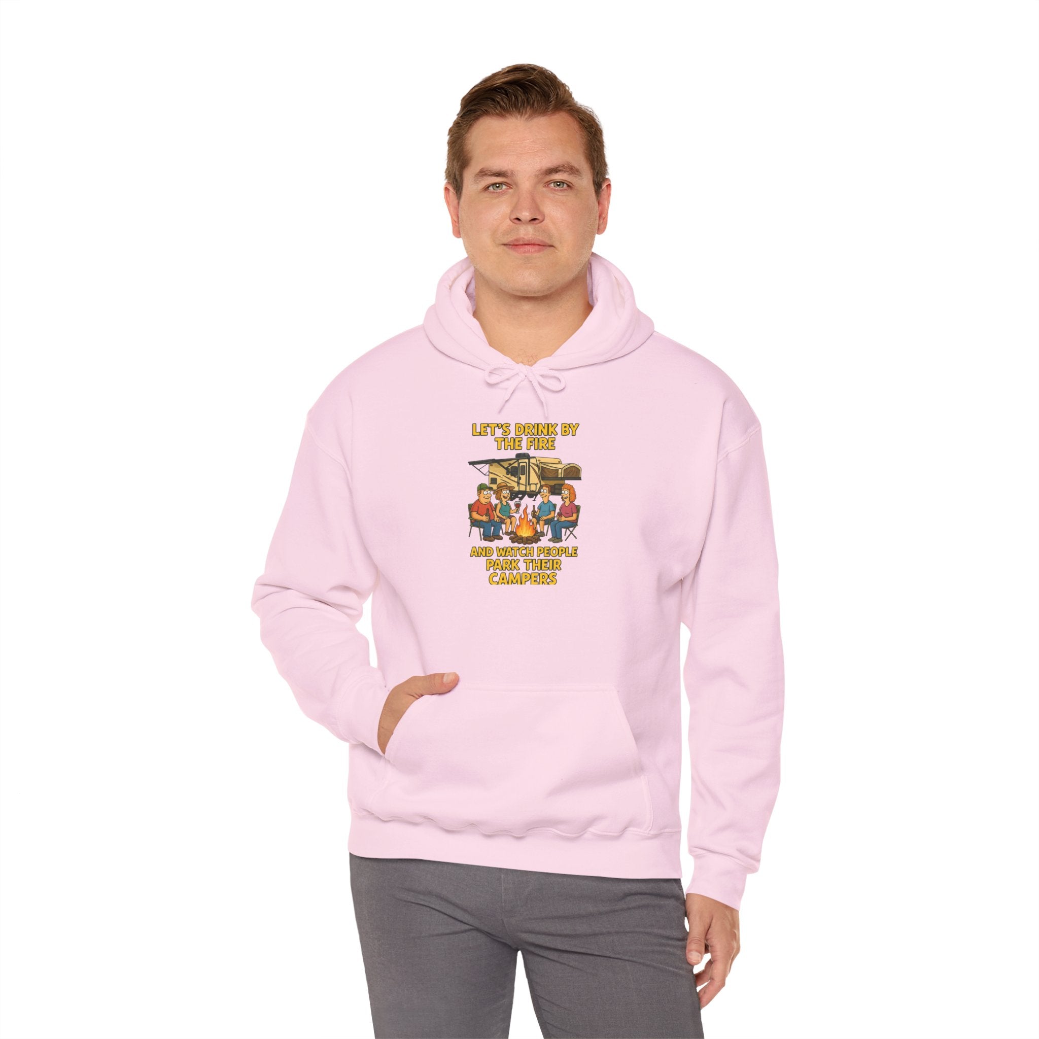 Cozy Family Gathering Hoodie - Let's Make Memories by the Fire, Family, Friends, Campfire, Gift, Holiday