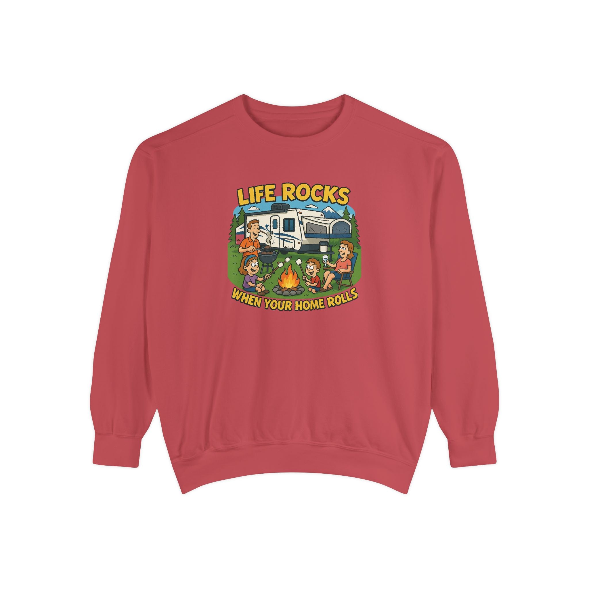 Retro Camping Sweatshirt, Life Rocks Sweater, Unisex Sweatshirt, Vintage RV Sweatshirt, Cozy Outdoor Apparel, Gift for Campers