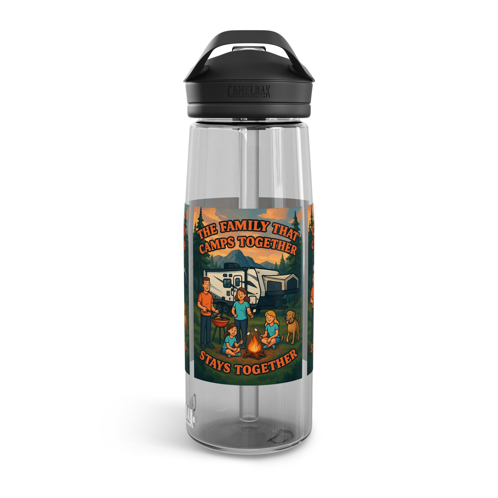 Family Camping Water Bottle, Outdoor Hydration Bottle, Eco-Friendly Gift, Adventure Accessory, Summer Camp Essential, Picnic Gear