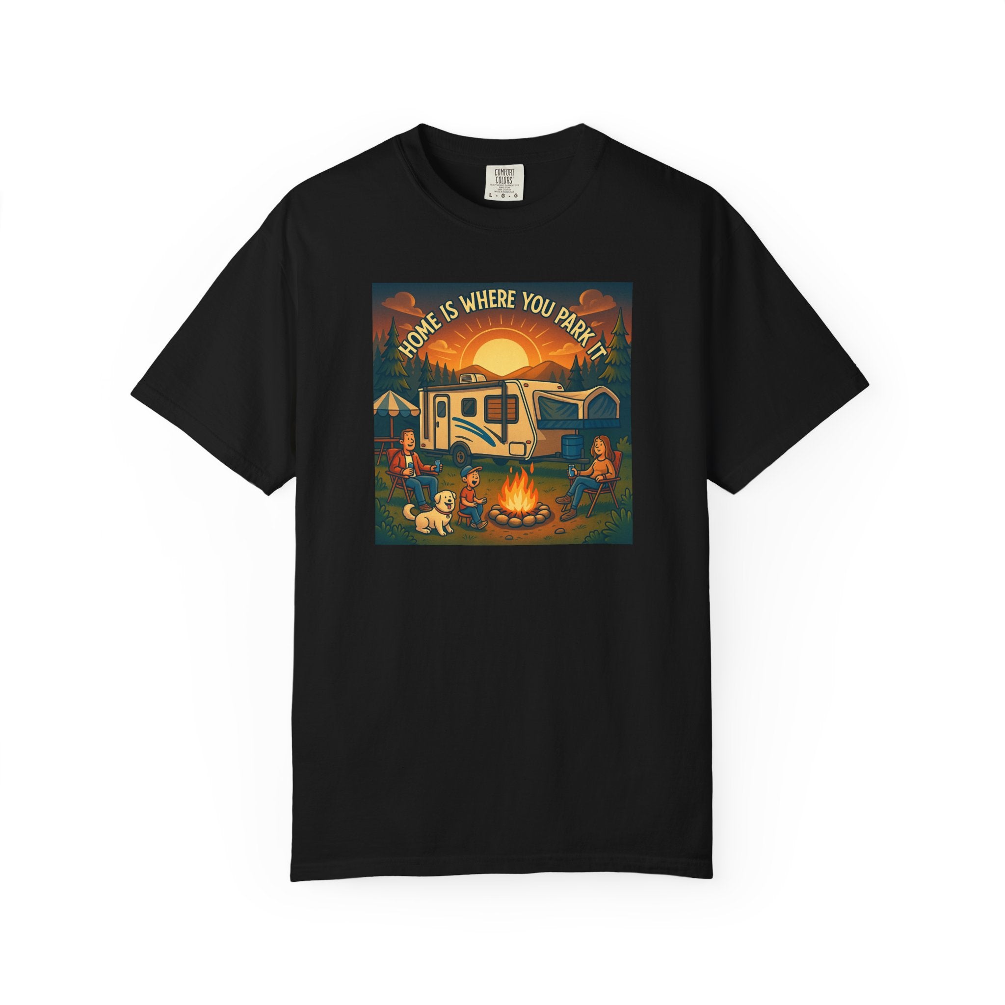 Adventure T-Shirt: "Home Is Where You Park" Camping Vibes