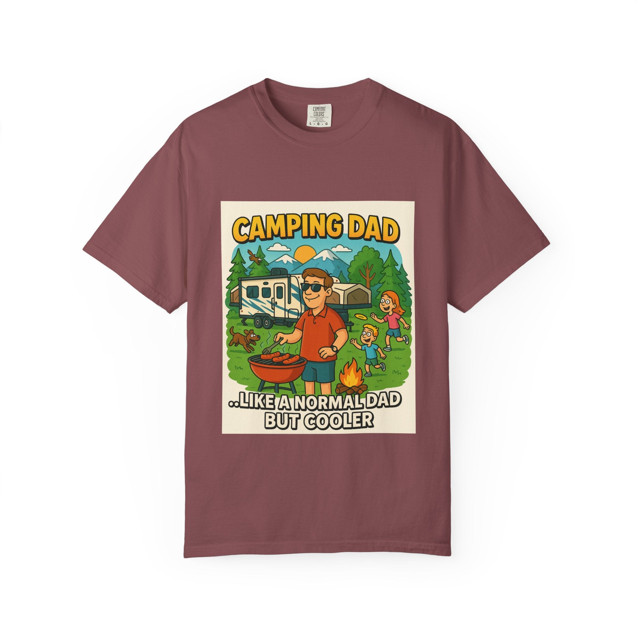 Camping Dad Unisex Garment-Dyed T-Shirt - Perfect for Family Outdoor Adventures