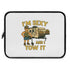 Funny Camping Laptop Sleeve - I'm Sexy and I Tow It, RV Lover Gift, Travel Accessory, Unique Computer Bag, Camping Enthusiast Present