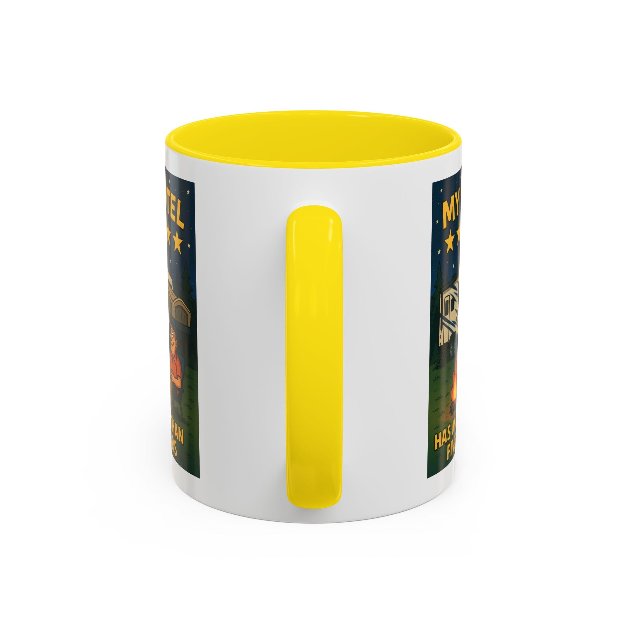 Camping-Themed Accent Coffee Mug | Perfect for RV Lovers, Campers, Travelers, Cozy Nights, Outdoor Adventures, Unique Gift Ideas