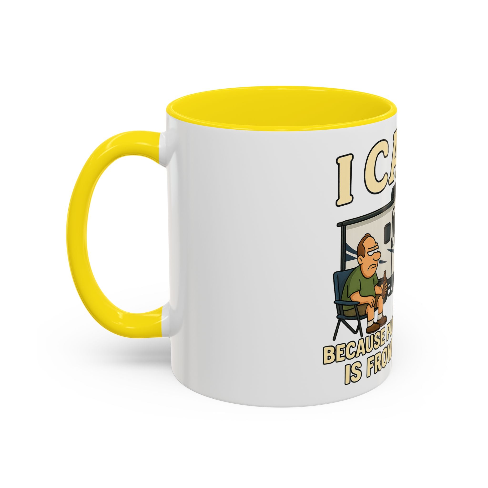 Camping Humor Coffee Mug - I Camp Because Punching People is Frowned Upon