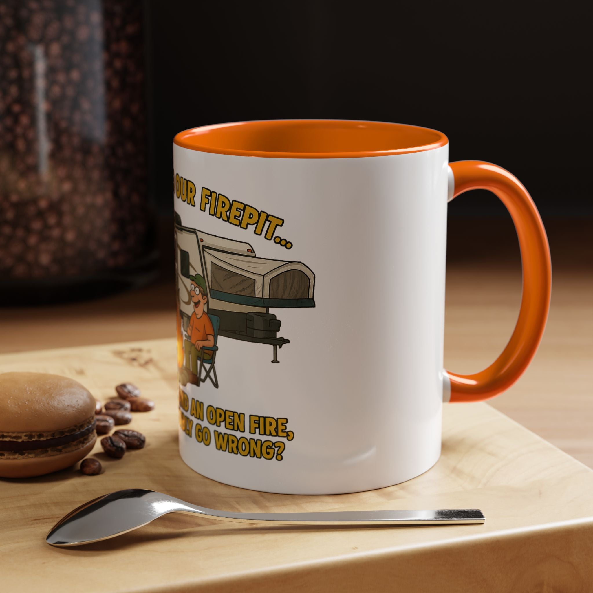 Cozy Firepit Mug | Ideal for Camping Lovers, Humorous Coffee Gifts, Outdoor Gatherings, Funny Kitchen Decor, Welcome Party Accessories