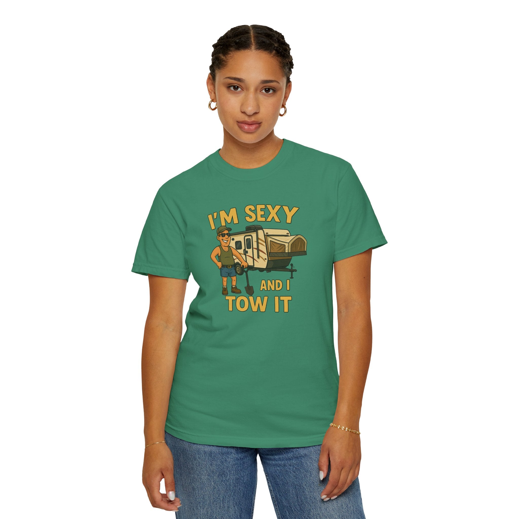 Playful Camping T-Shirt, I'm Sexy and I Tow It Tee, Unisex Outdoor Shirt, Funny Gift for RV Lovers, Travel T-Shirt, Casual Summer Wear