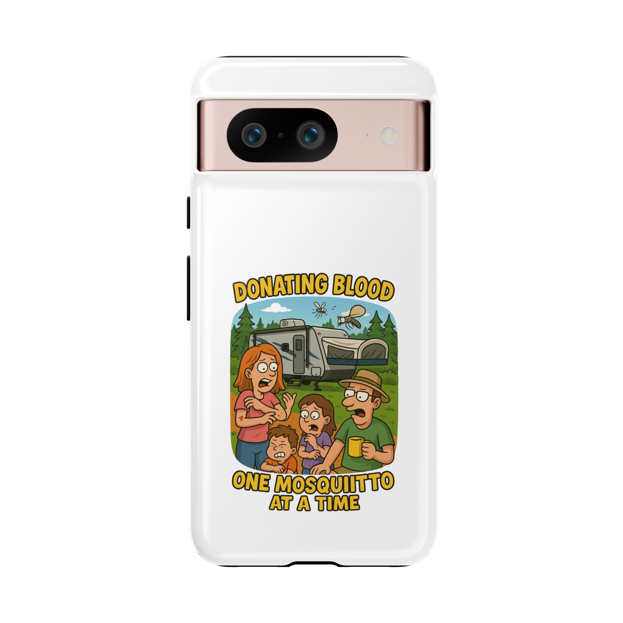 Humorous Phone Case - Donating Blood Mosquito Design, Funny Gift for Nurses, Outdoor Lovers, Eco-Friendly Gift, Summer Fun