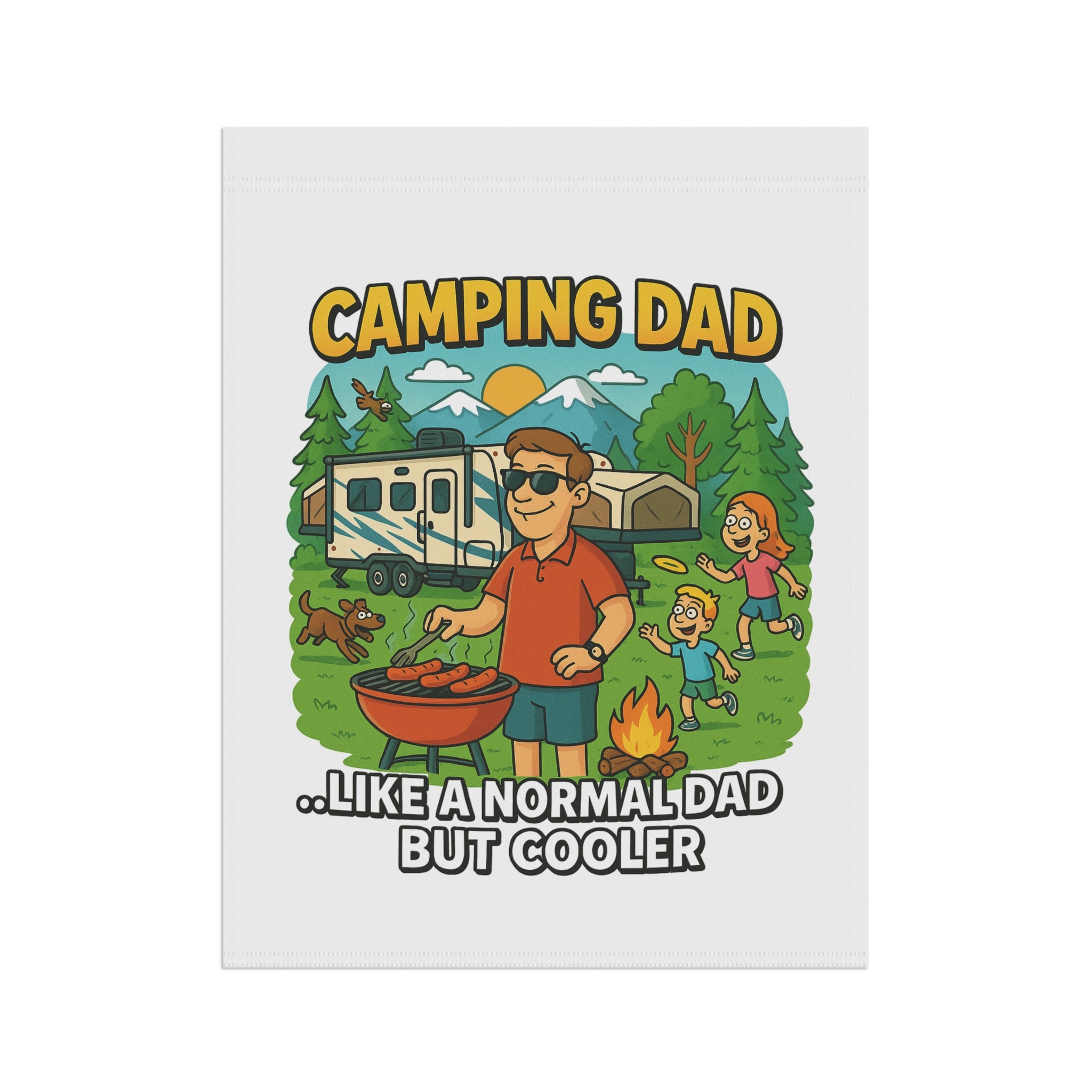 Camping Dad Garden Banner - Fun Outdoor Decor for Father's Day