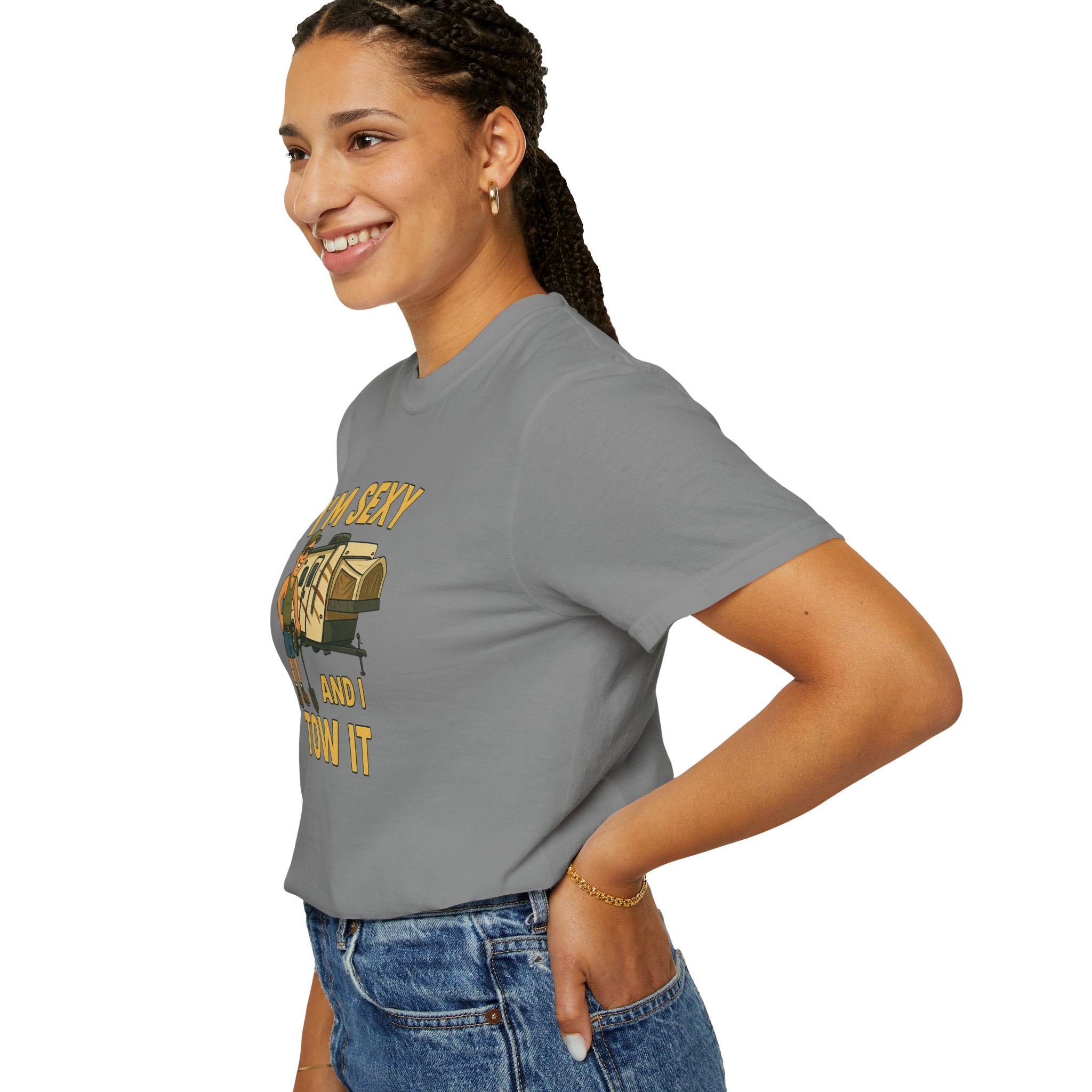 Playful Camping T-Shirt, I'm Sexy and I Tow It Tee, Unisex Outdoor Shirt, Funny Gift for RV Lovers, Travel T-Shirt, Casual Summer Wear