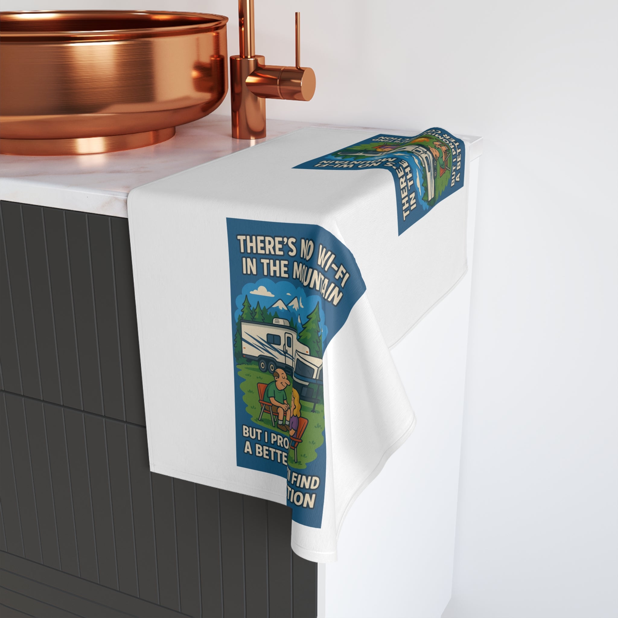 Nature Lovers Hand Towel, Camping Gift, Outdoor Decor, Hospitality Towel, Unique Kitchen Towel