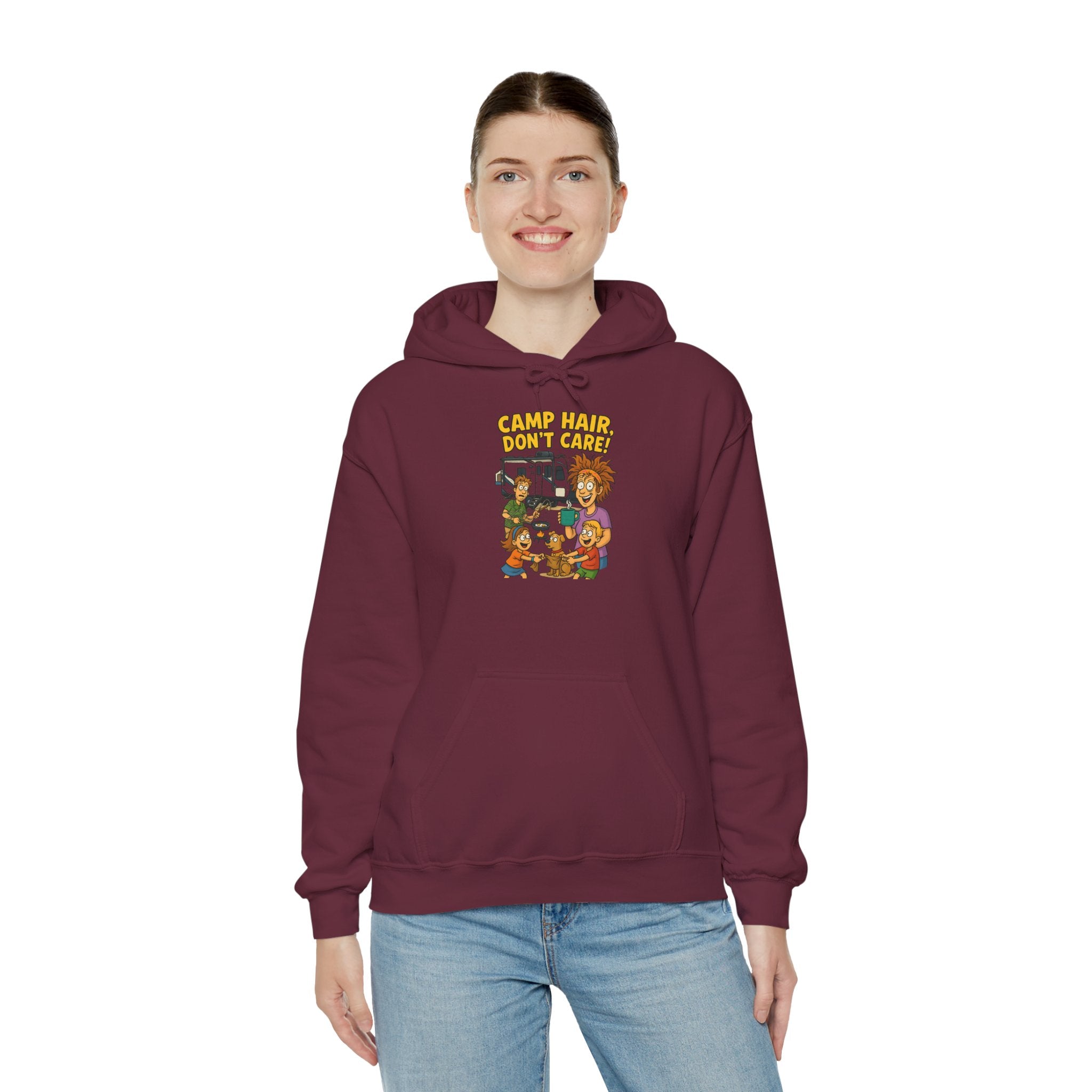 Camp Vibes Unisex Hooded Sweatshirt - Cozy, Funny Gift, Summer Nights, Outdoor Adventure, Camping Apparel
