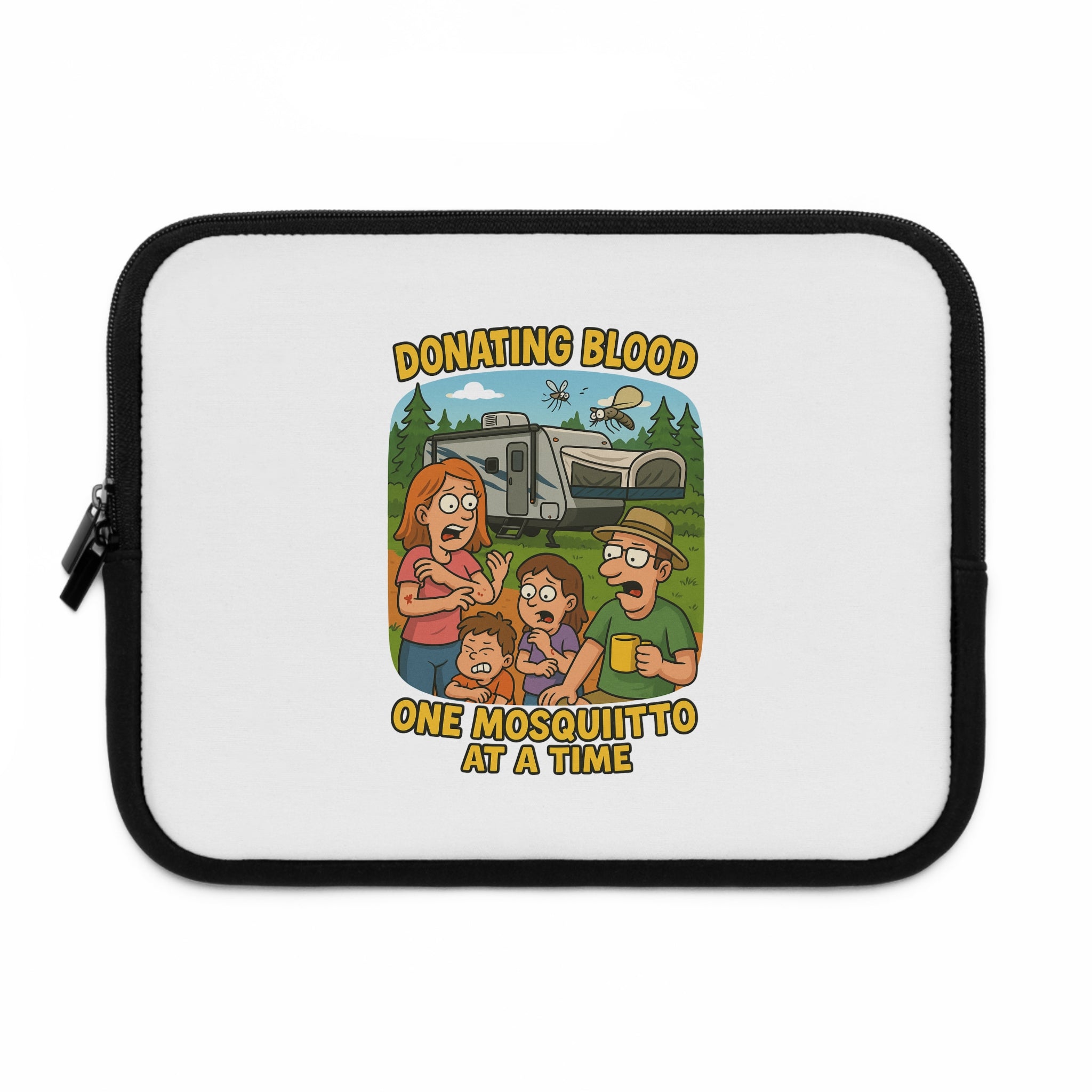 Whimsical Laptop Sleeve featuring Fun Design, Perfect for Students, Donating Blood, Office Use, Gifts, & Eco-Friendly Style