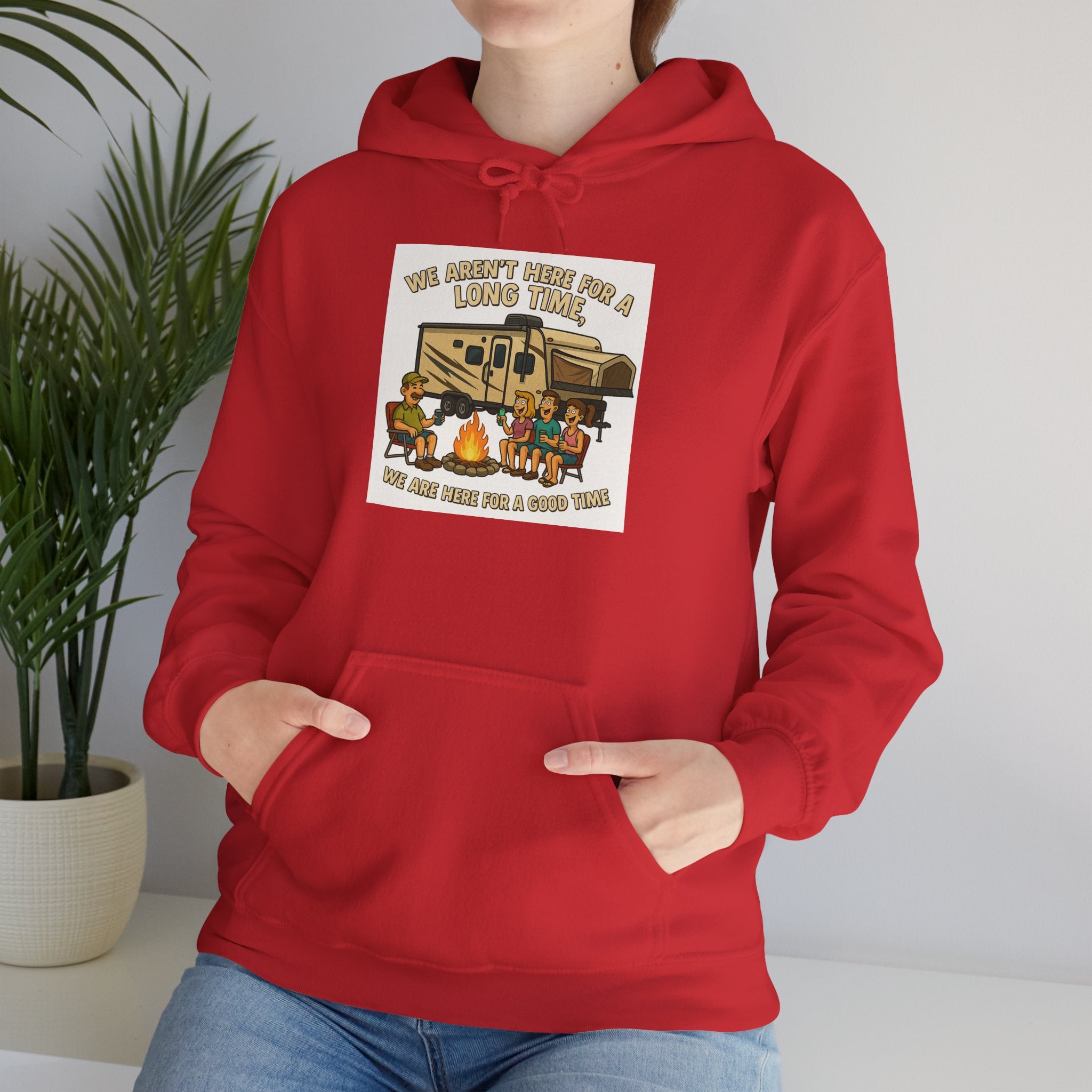 Adventure Awaits Graphic Hoodie - We aren't here for a long time, we are here for a good time