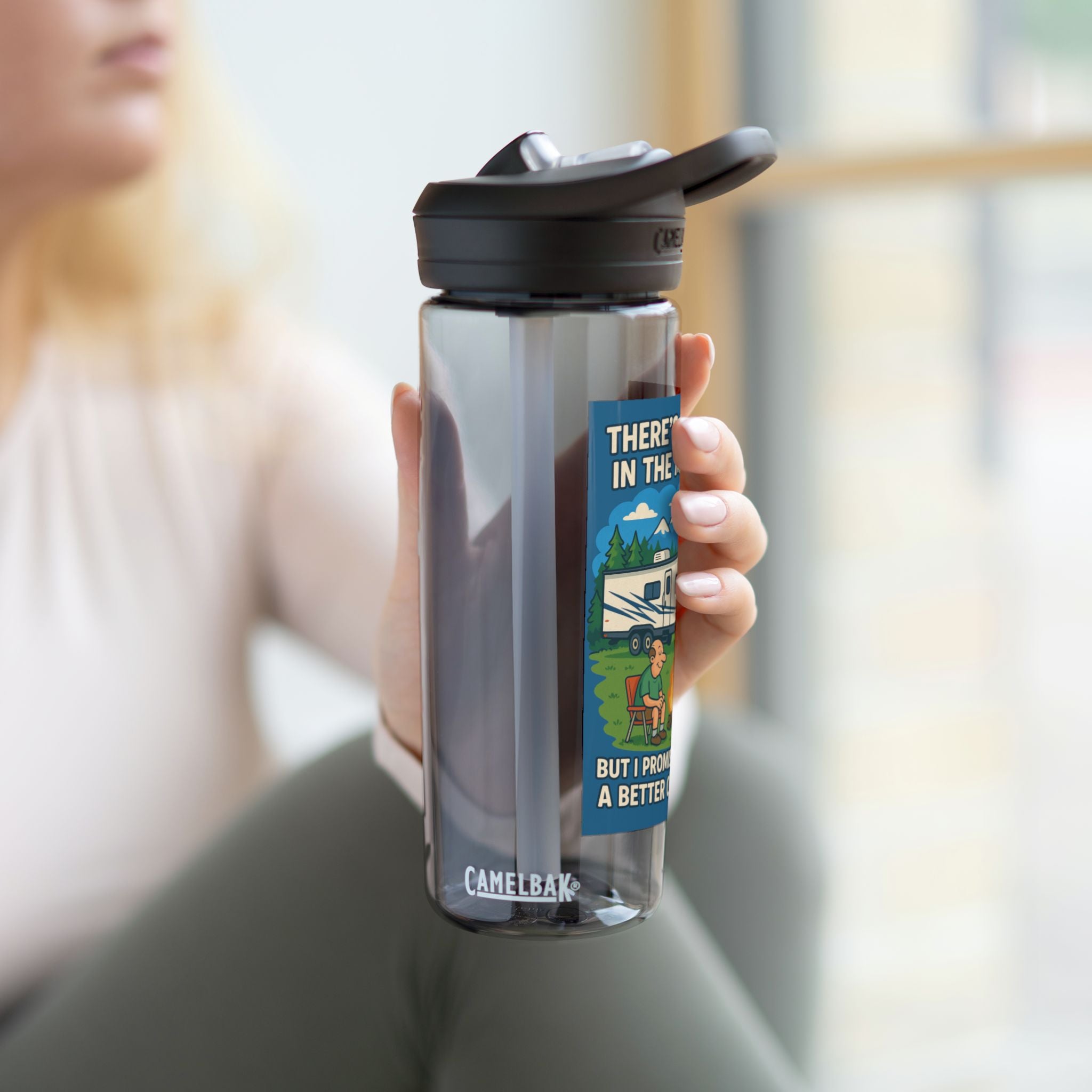 Adventure Water Bottle, Hiking Hydration, Camping Gear, Outdoors Travel, Nature Lover Gift, Unique Camp Mug