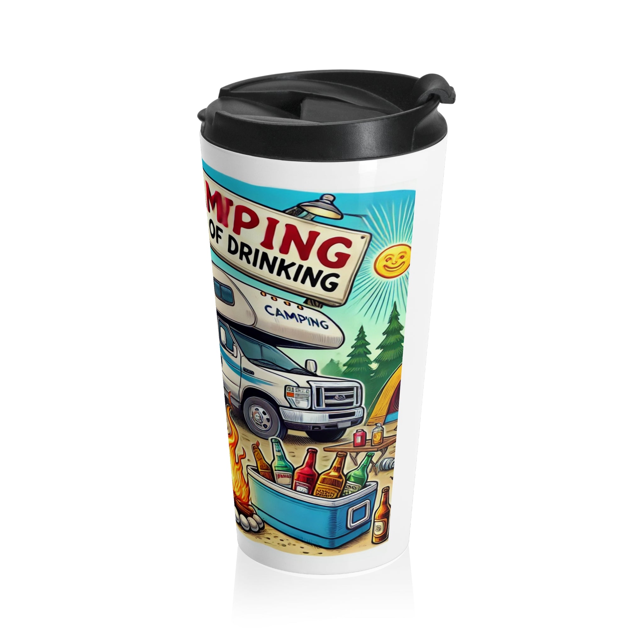 Travel Mug - Weekend Forecast Camping with a Good Chance of Drinking