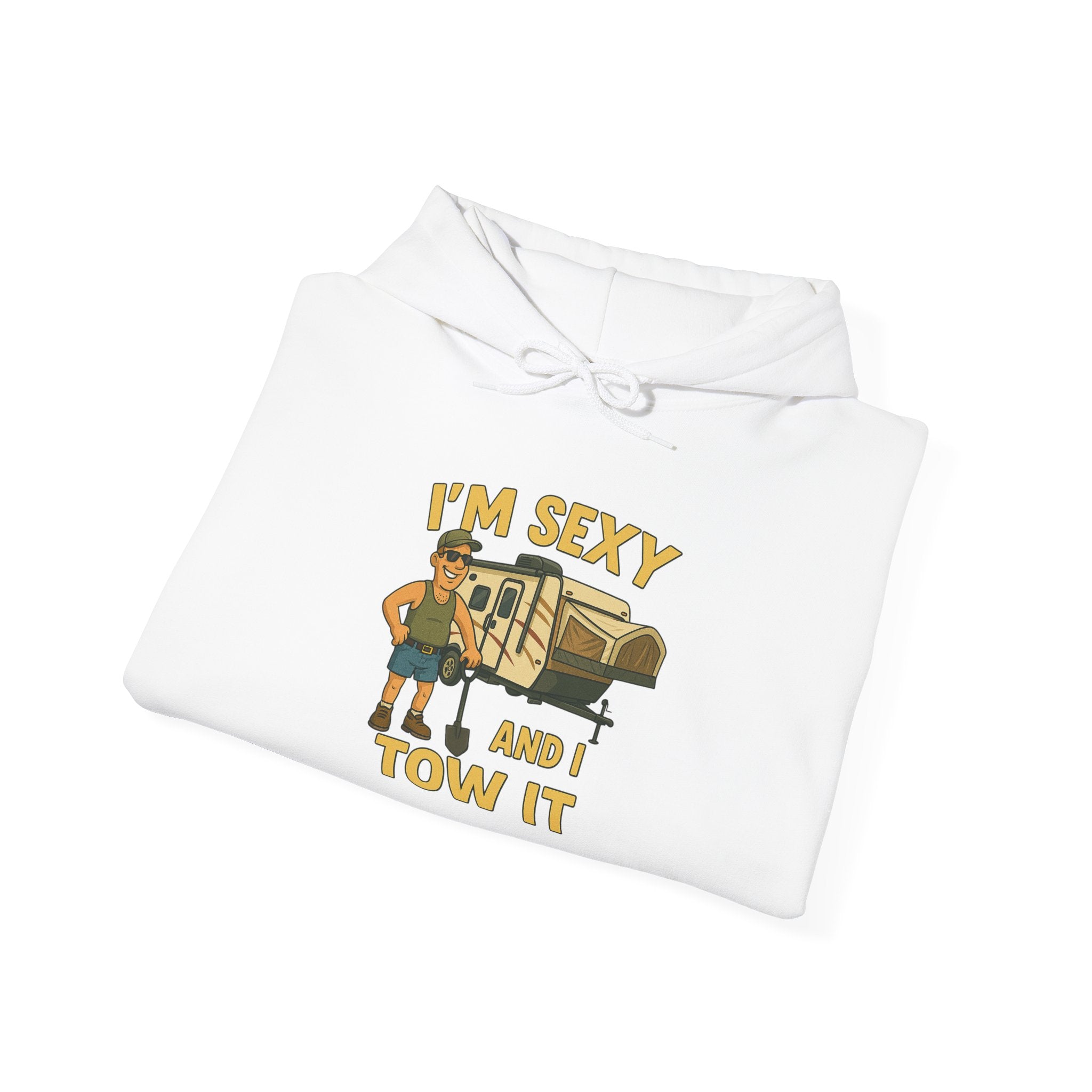 Funny Tow Truck Hoodie, Unisex Heavy Blend Sweatshirt, Gifts for Towing Enthusiasts, Quirky Casual Wear, Humor Apparel, Birthday Gift