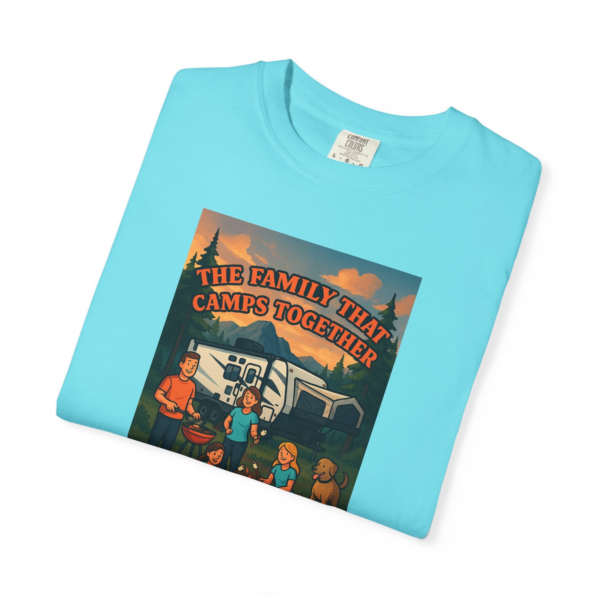Family Camping T-shirt, Casual Outdoor Tee, Perfect for Family Gatherings, Summer Camp, Gift for Outdoor Lovers, Relaxed Fit Tee
