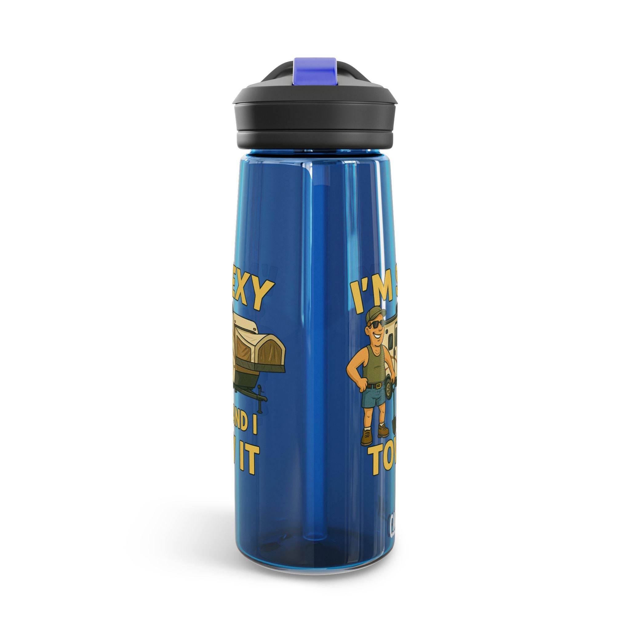 Funny Camper Water Bottle, 20oz/25oz, Outdoor Gear, Camping Gift, Humorous Hydration