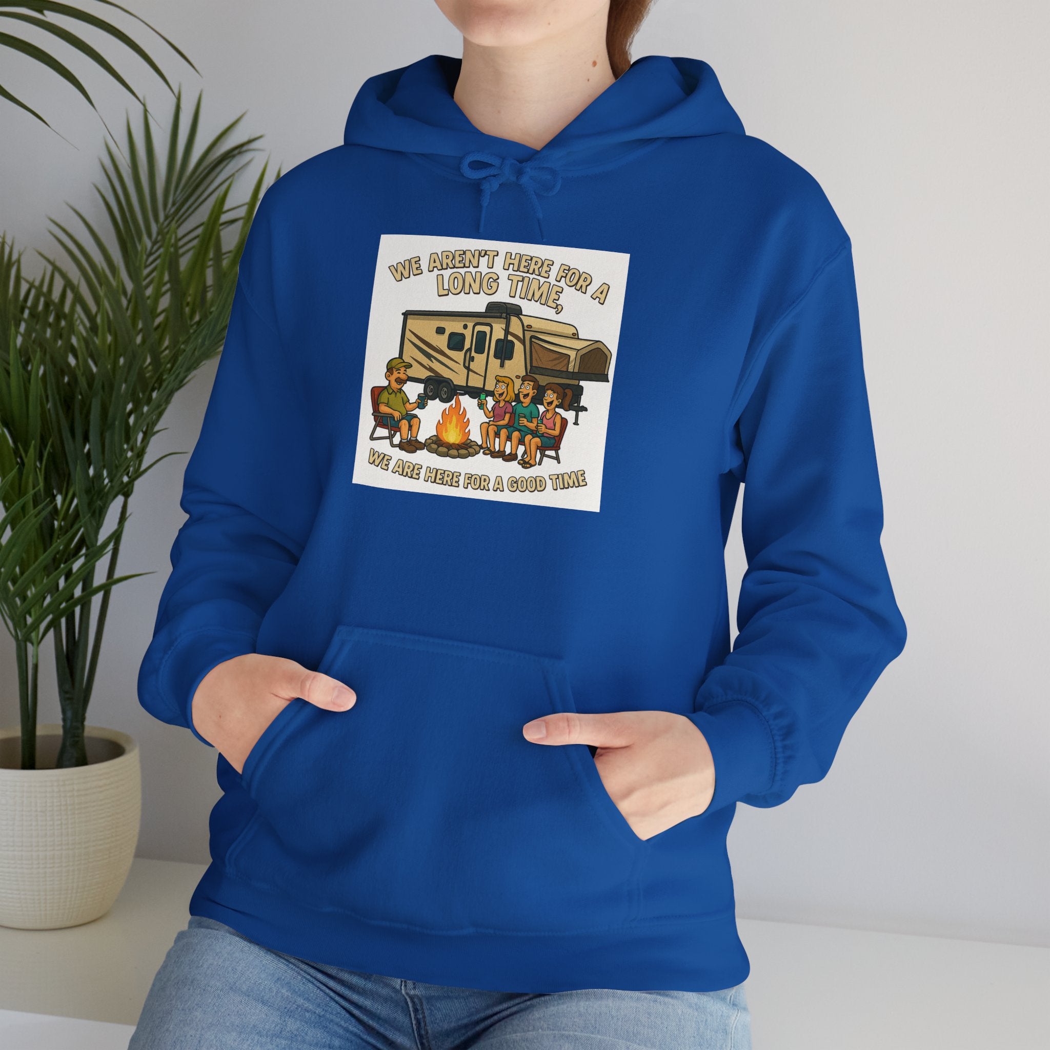 Adventure Awaits Graphic Hoodie - We aren't here for a long time, we are here for a good time