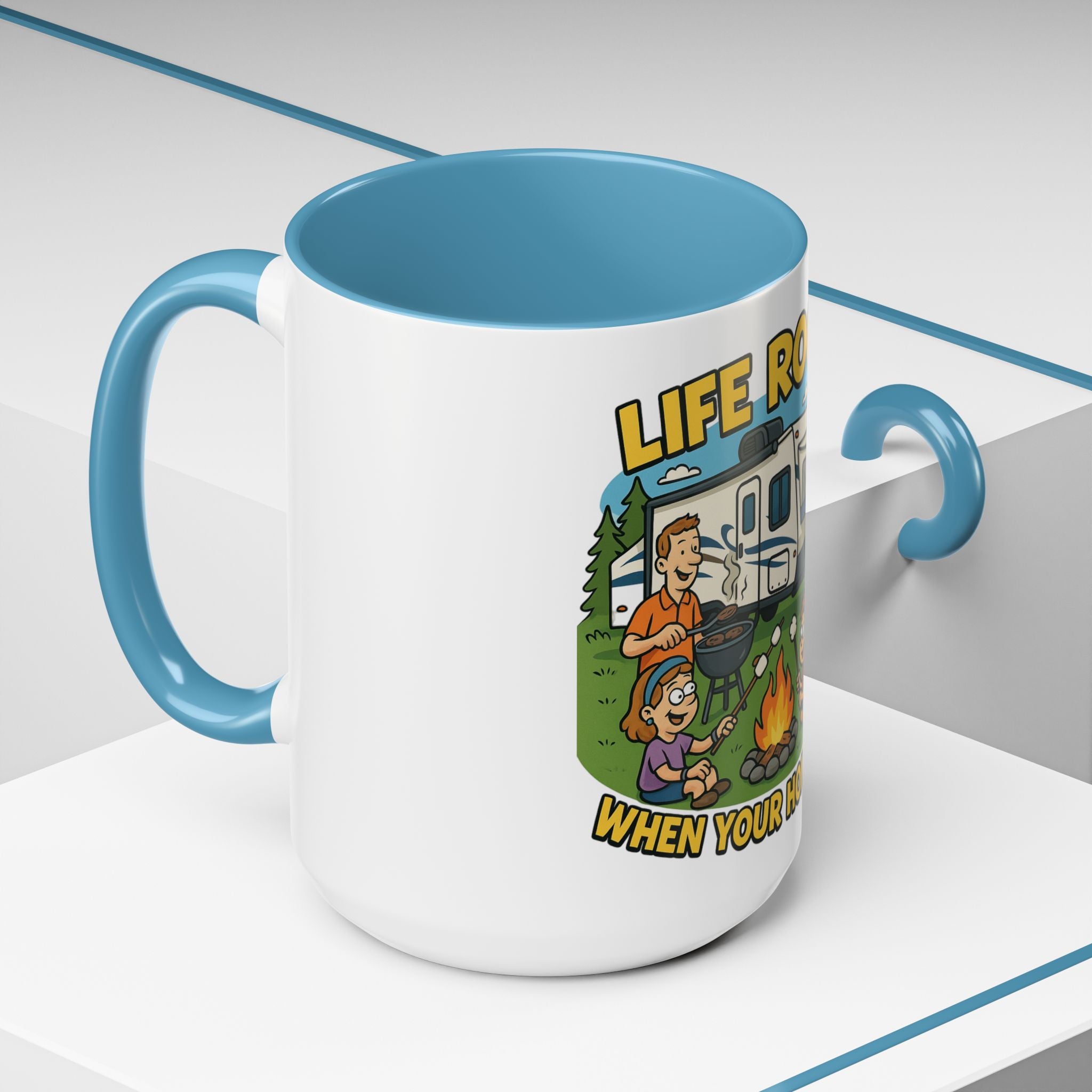 Camping Life Coffee Mug - Adventure Lover Gift, RV Travel Mug, Cozy Campfire Vibes, Perfect for Outdoor Enthusiasts, Gift for Dad
