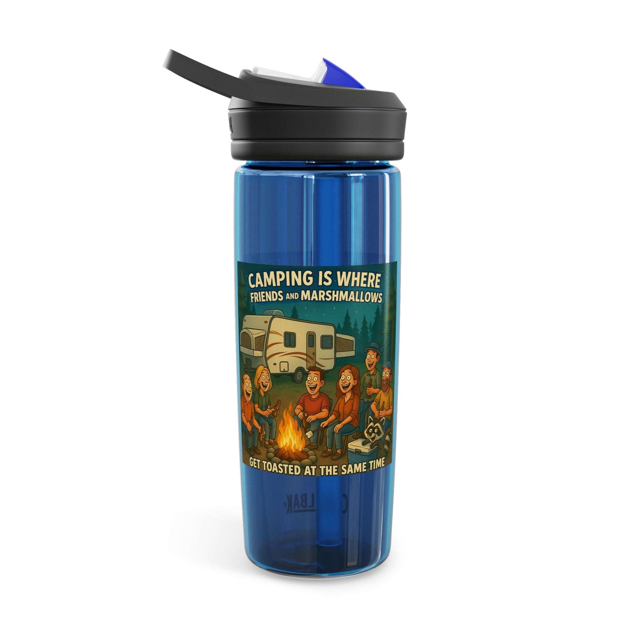Camping Themed Water Bottle - Perfect for Outdoor Adventures, Hydration on the Go, Great for Gifts, Eco-Friendly Sipper