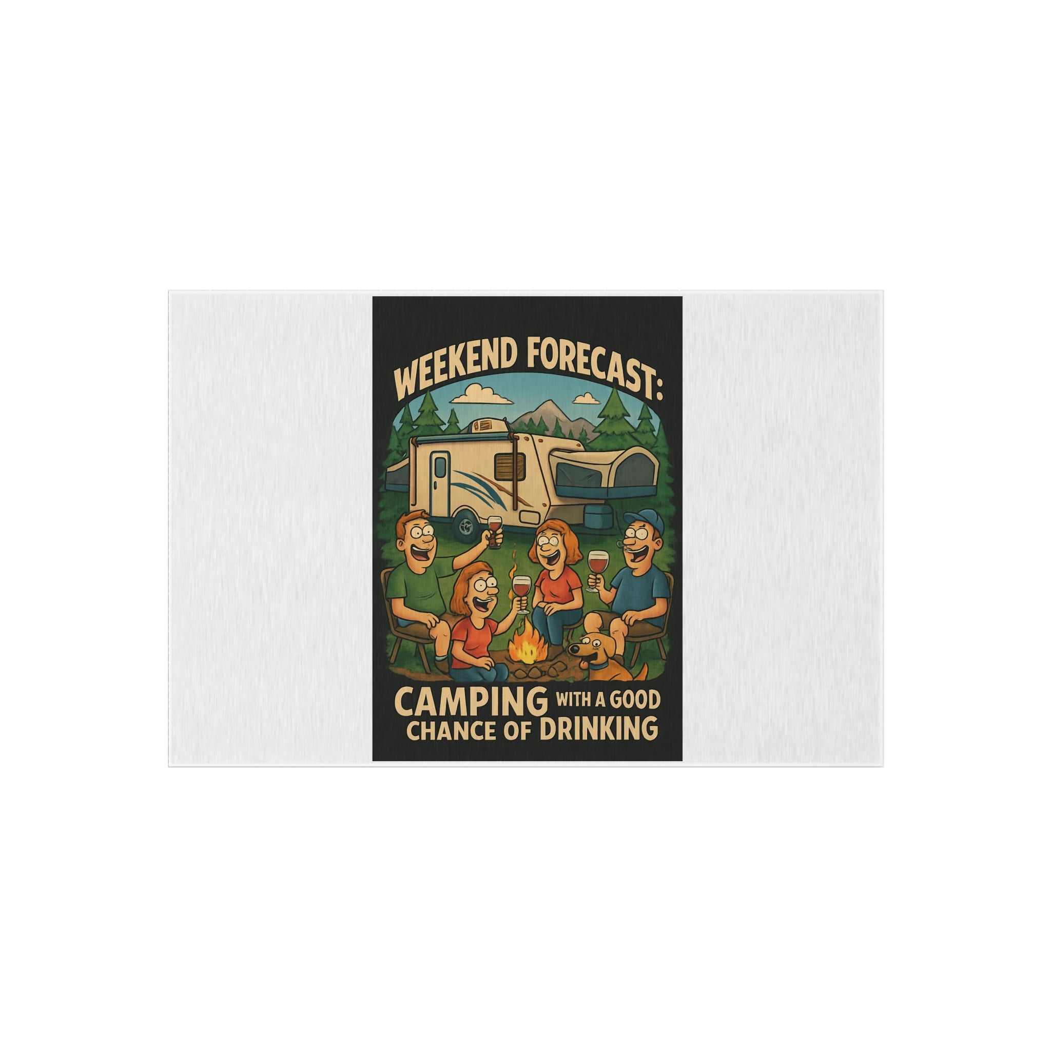 Camping Outdoor Rug with Fun Design, Picnic Mat, Patio Decor, Boho Style, Home & Garden Gift