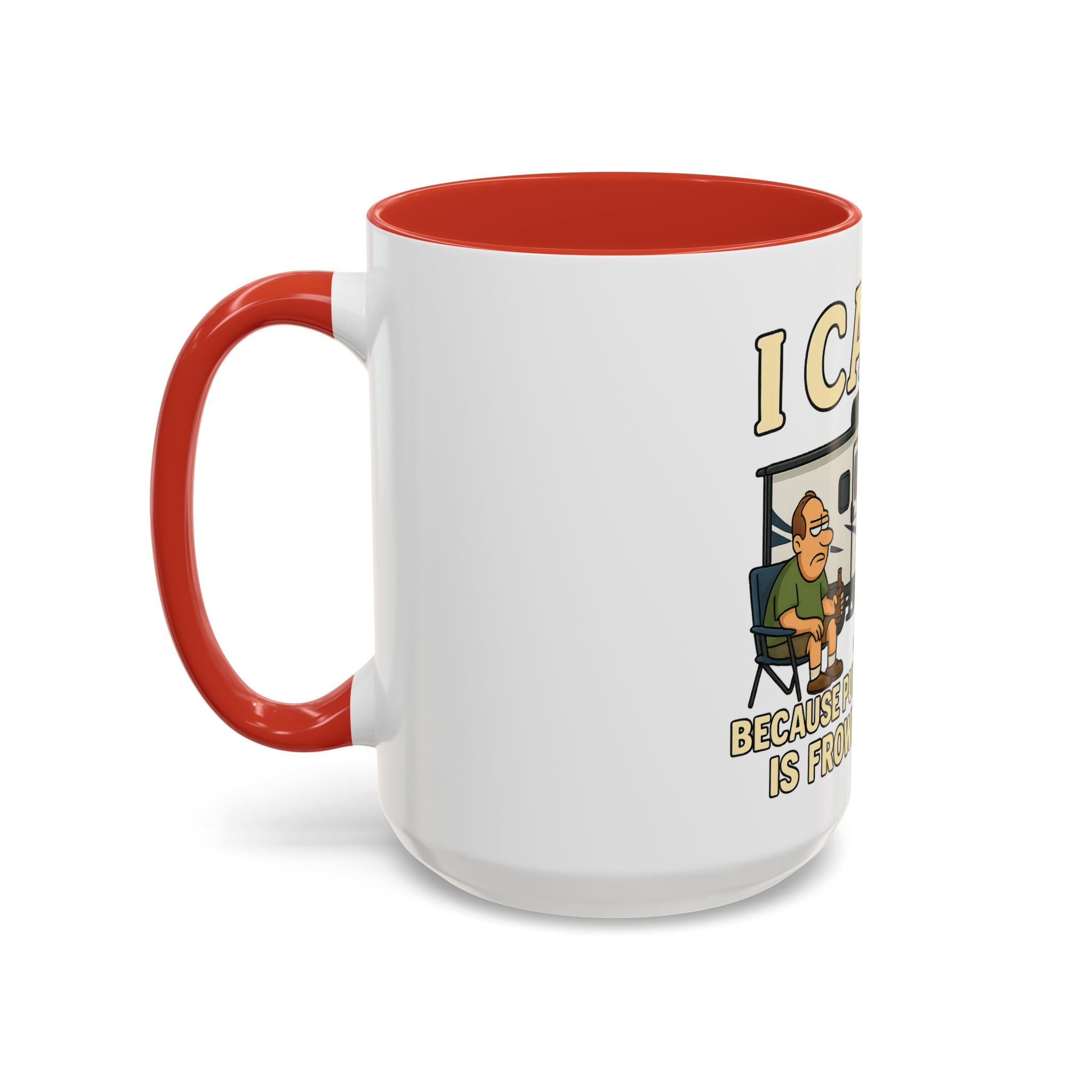 Camping Humor Coffee Mug - I Camp Because Punching People is Frowned Upon