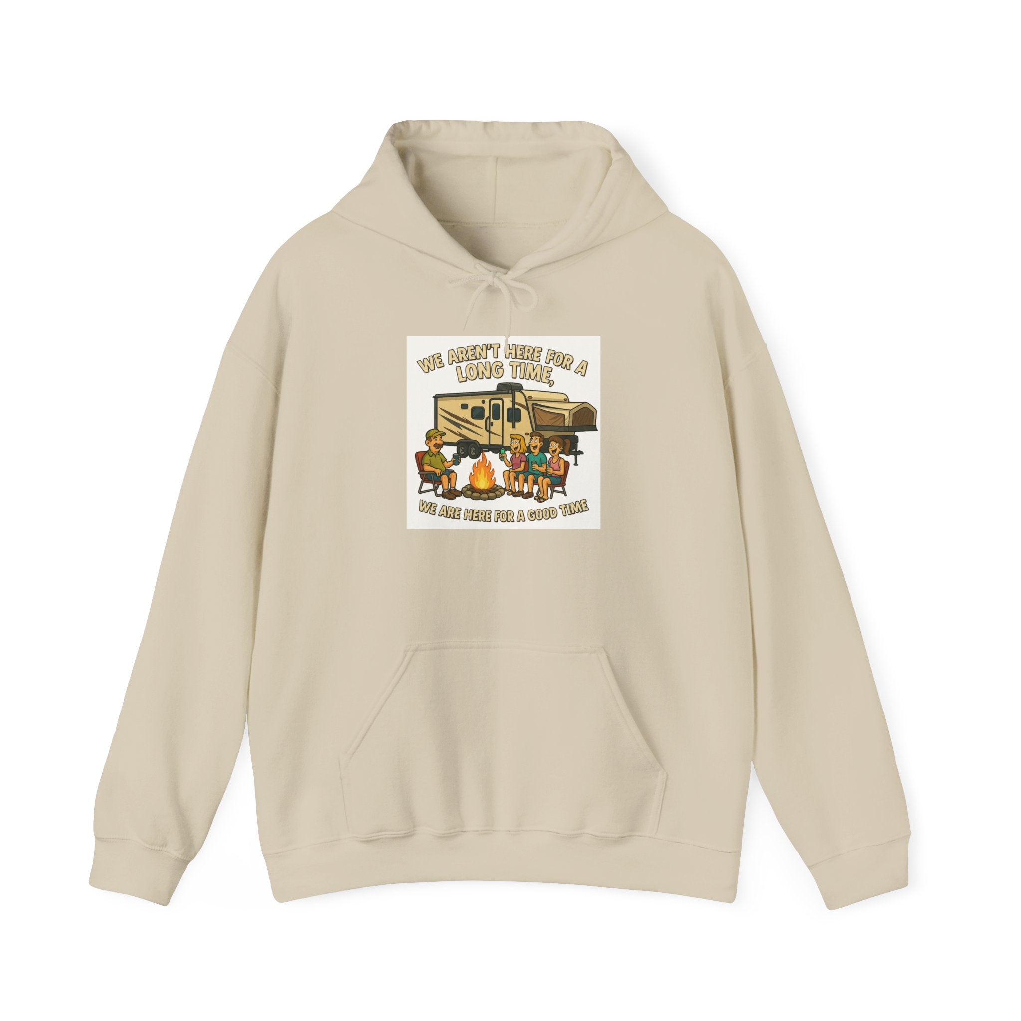 Adventure Awaits Graphic Hoodie - We aren't here for a long time, we are here for a good time