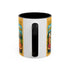 Life is fine with camping and wine Hybrid Camper Coffee Mug (11, 15oz)