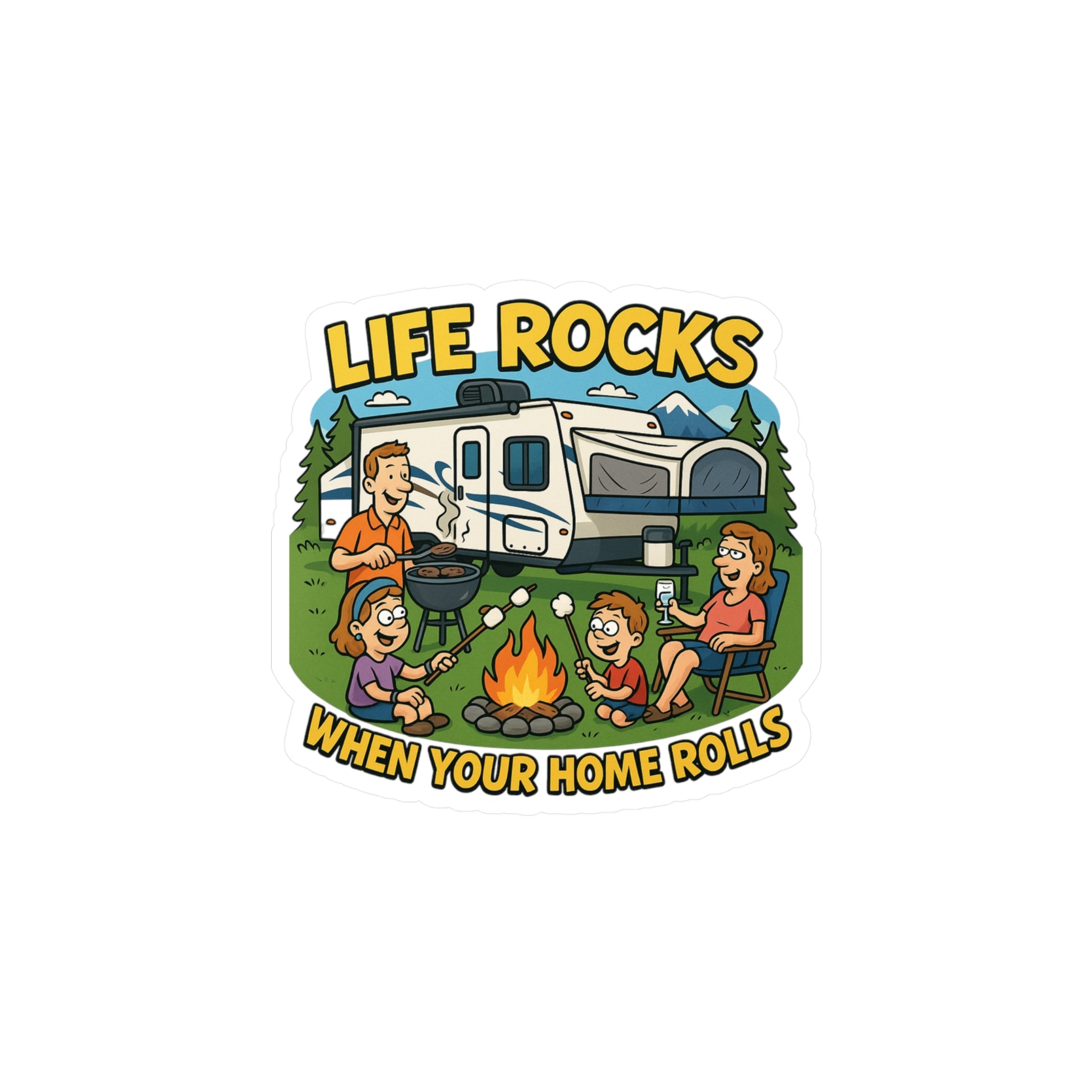 RV Life Vinyl Decals, Camping Stickers for Travelers, Adventure Decor, Outdoor Stickers, Home on Wheels