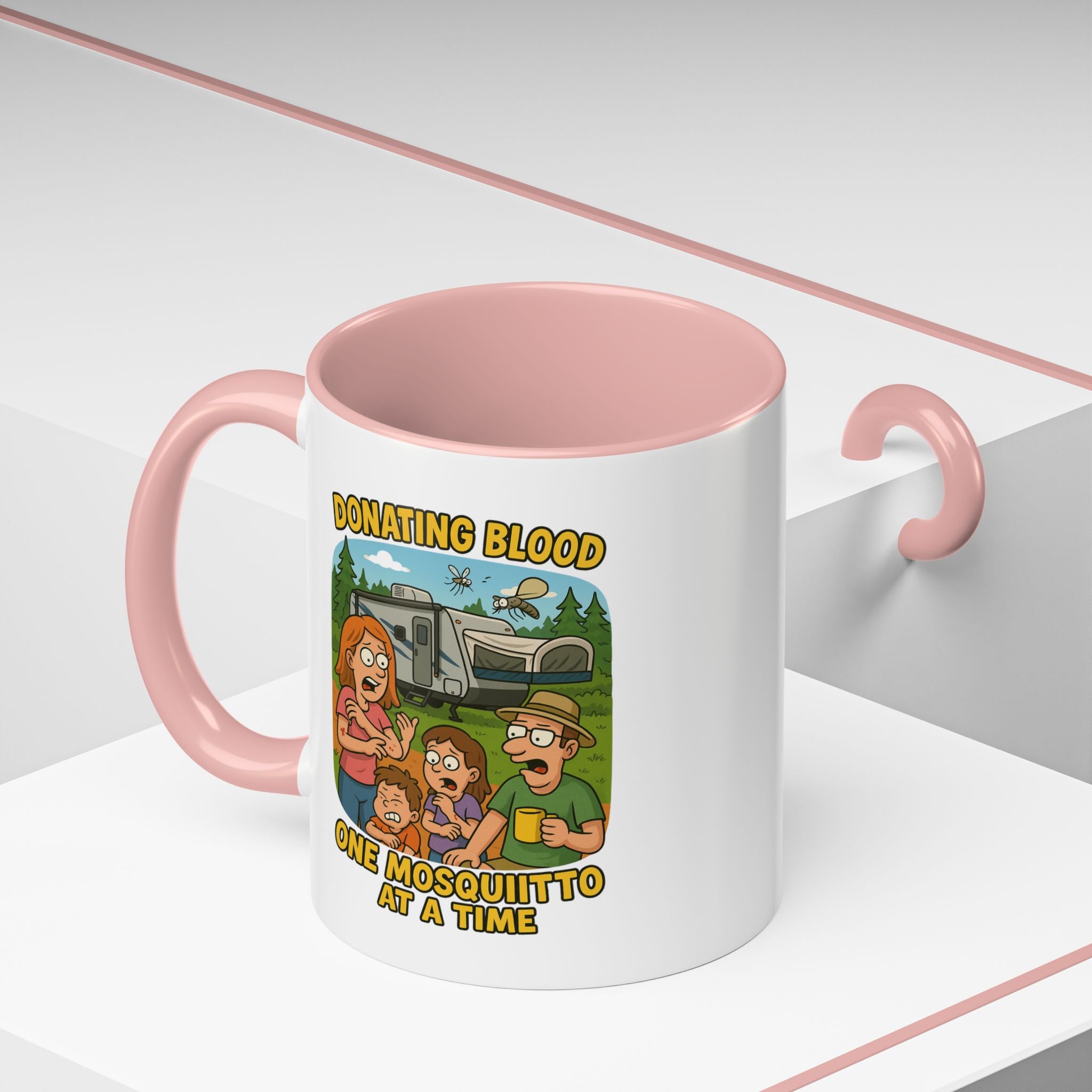 Donating Blood Coffee Mug with Fun Cartoon Design, Unique Gift for Nurses, Healthcare Workers, Humorous Office Mug, Blood Donation Awareness