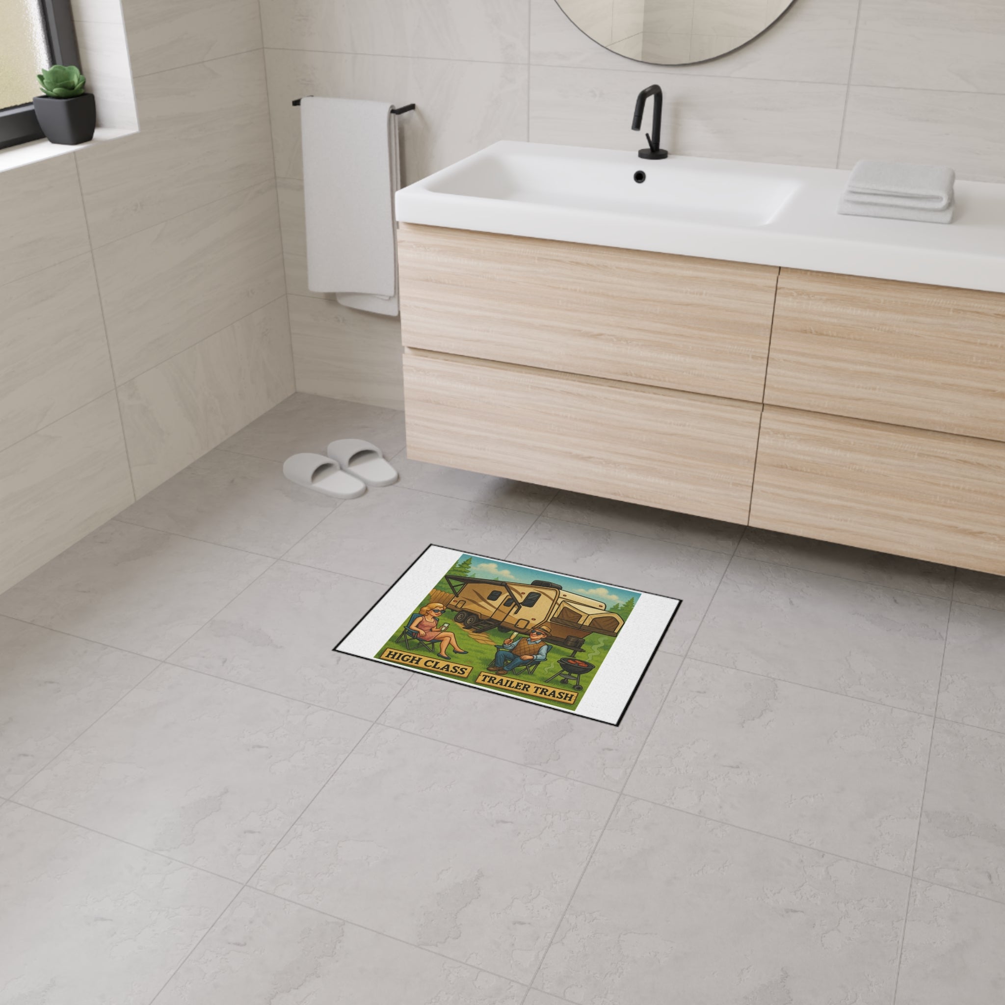 Funny High Class Trailer Trash Floor Mat